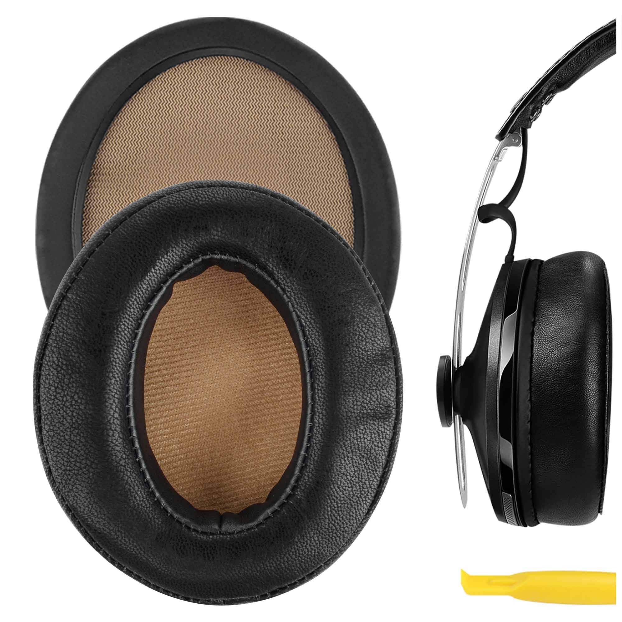 Geekria QuickFit Replacement Ear Pads for Sennheiser Momentum 2.0 Over-Ear Headphones - Premium Comfort Memory Foam Ear Cushions, Noise Isolation Headset Earpads (Black) - Perfect for Gaming, Music & Office Use