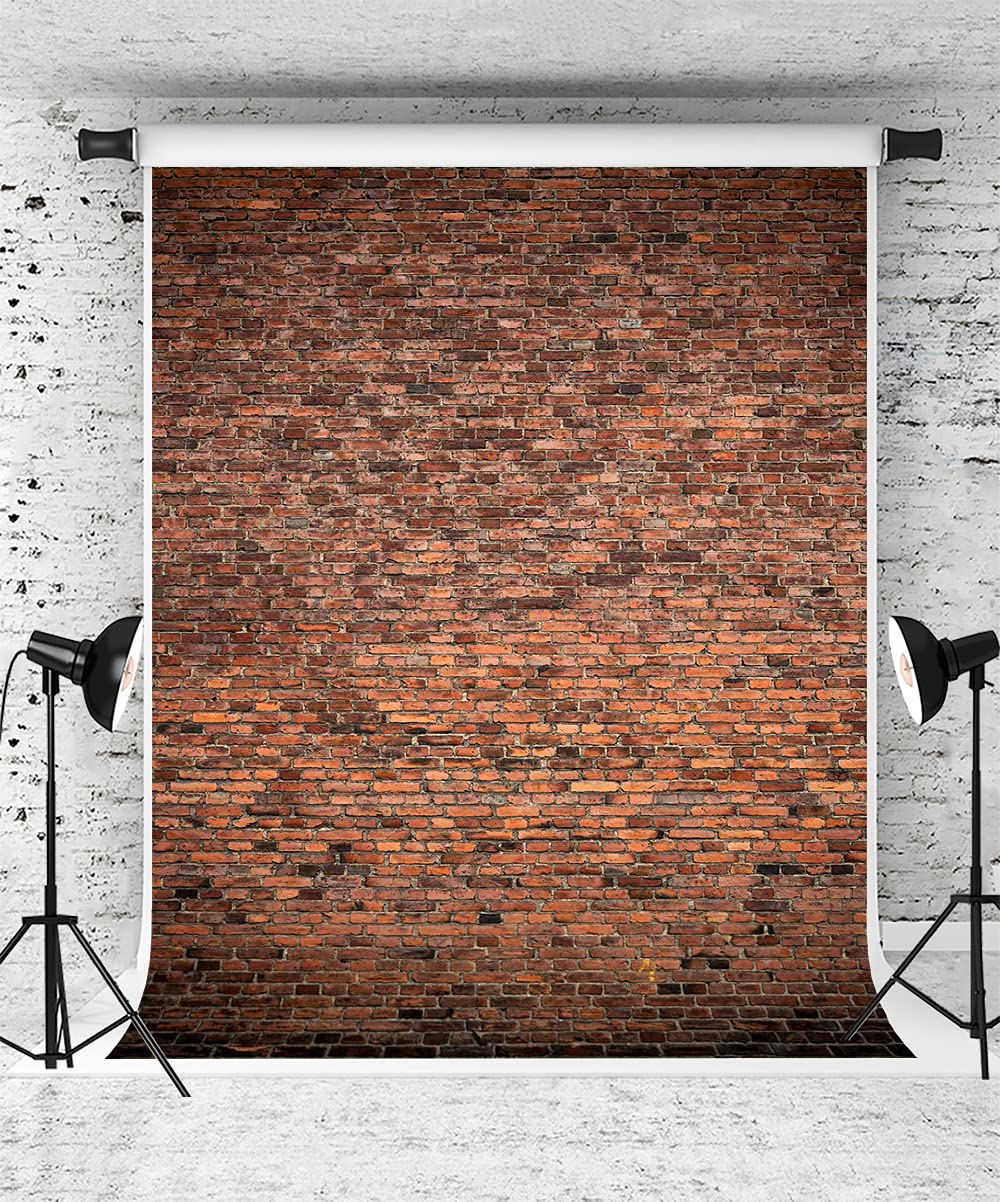 8x8ft Retro Brick Photography Backdrop - Vintage Old Brick Wall Background for Professional Photo Shoots | Perfect for Portrait, Wedding, and Product Photography