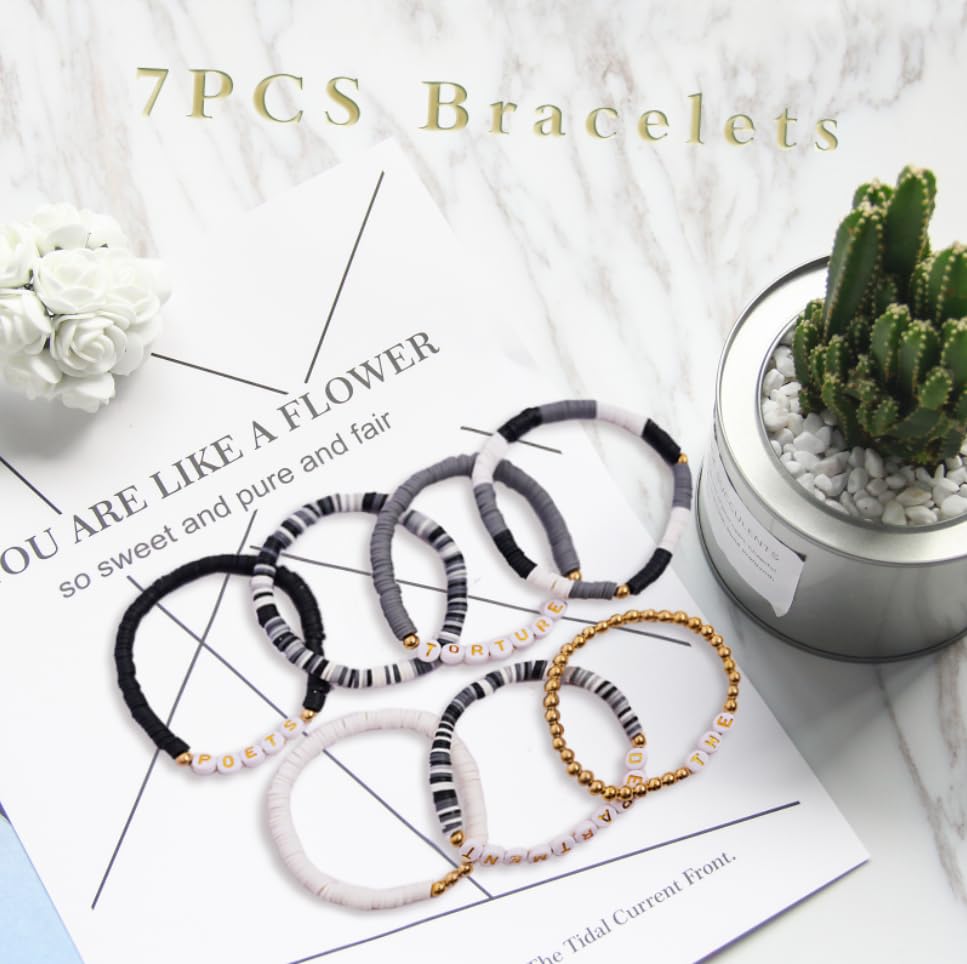 7-Piece Friendship Bracelets Set - Singer New Album Inspired Wristbands - Funny Gift for Women, Girls & Music Fans - Perfect for Concerts, Parties & Everyday Wear