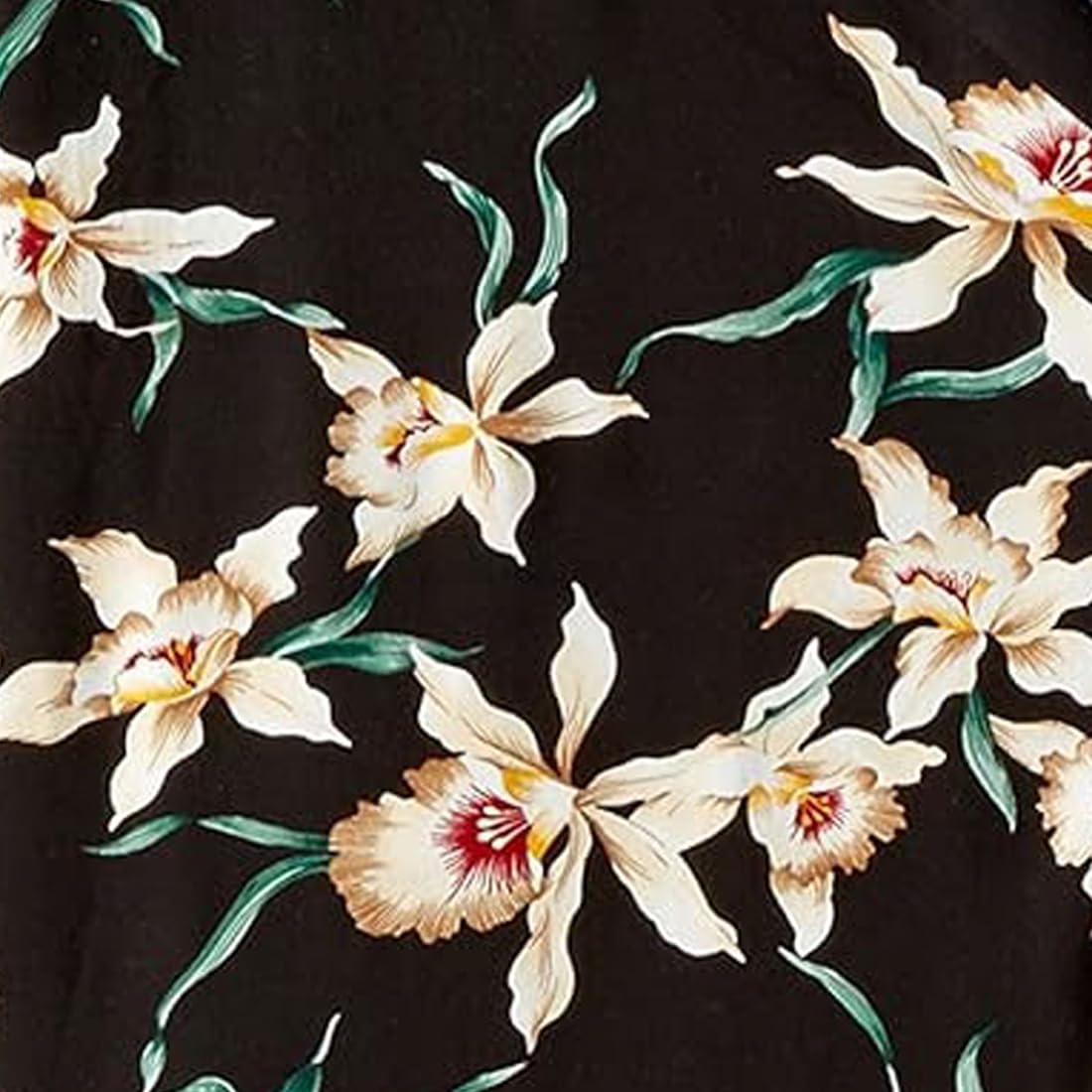 Paradise Found Men's Star Orchid Hawaiian Shirt - Vintage Magnum PI Style Aloha Shirt for Summer, Beach & Tropical Vacations