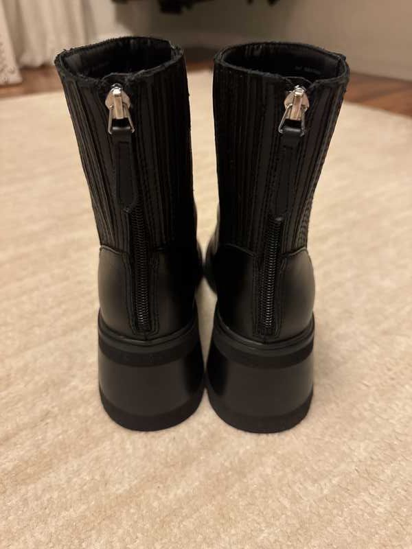 MARTEY H2O Waterproof Leather Boots for Men & Women - Black Leather Rain Boots for Outdoor, Hiking & Work - Slip Resistant Comfortable Waterproof Boots for Walking in Wet Conditions
