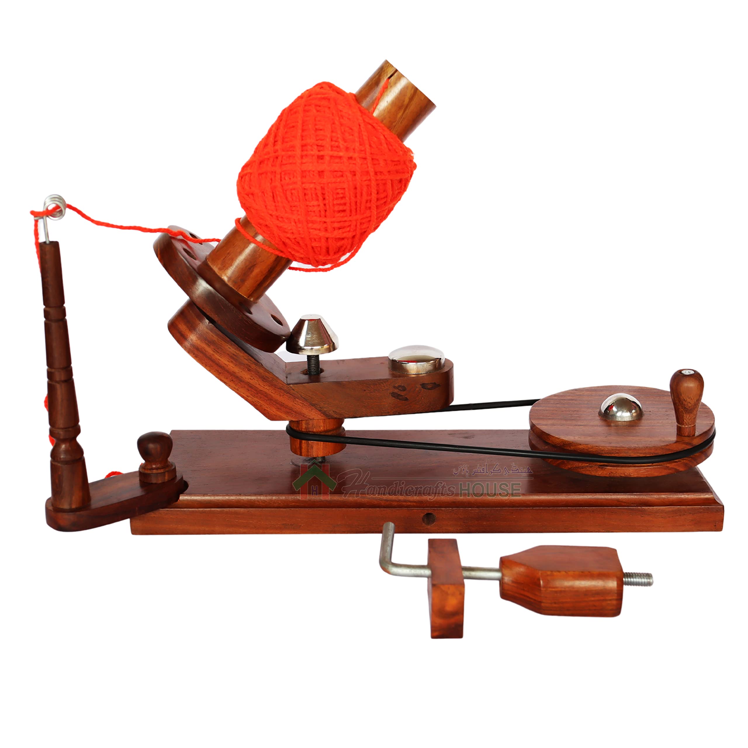 NAGINA Hand-Operated Wooden Yarn Winder for Knitting & Crocheting | Heavy Duty Yarn Ball Winder | Handmade Yarn Cake Spinner | Perfect Gift for Knitters & Craft Lovers | Ideal for Home Crafting, DIY Projects & Yarn Organization