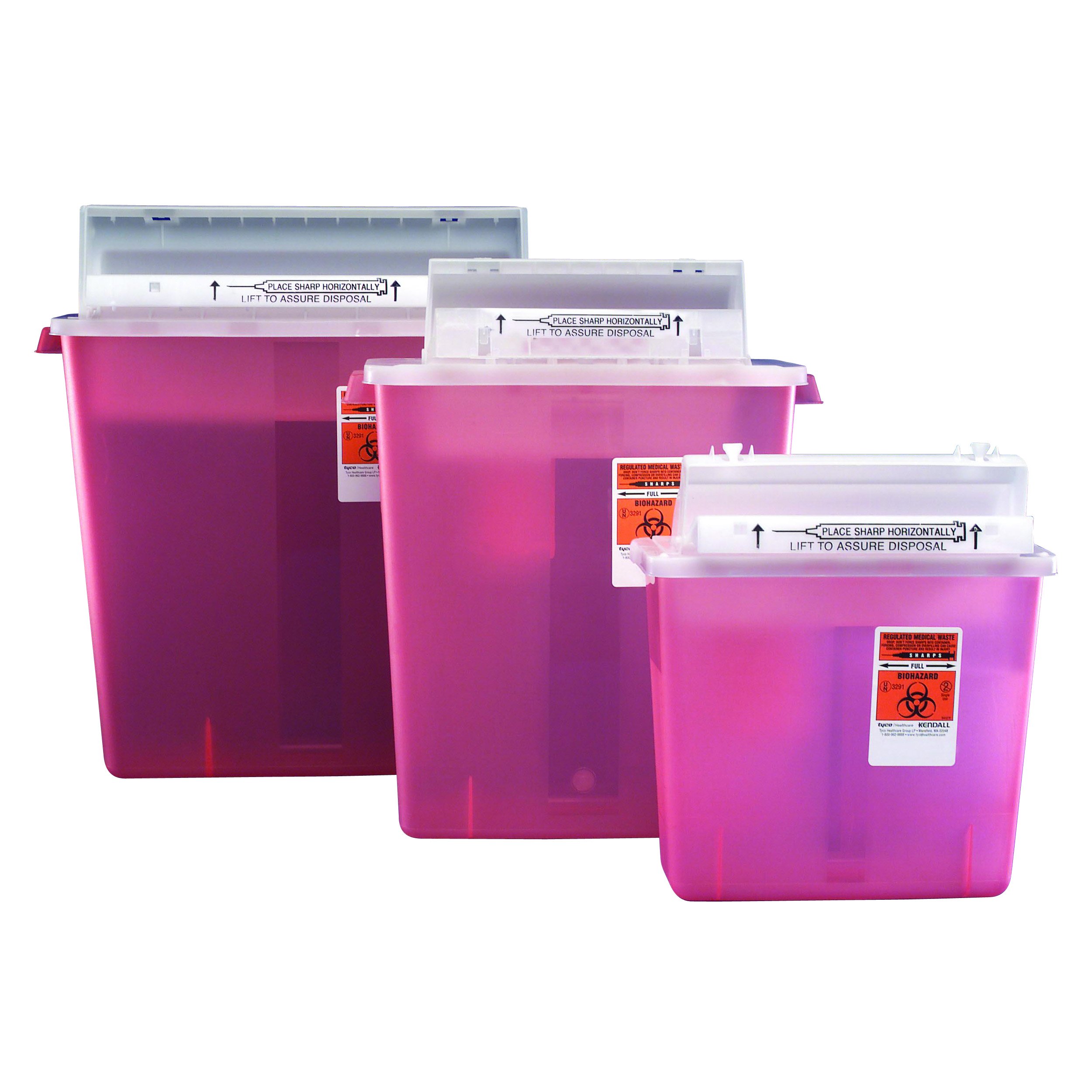 Red Sharps Container 5 Quart - Case of 20 | Safe Medical Waste Disposal for Needles, Syringes & Lancets | Ideal for Clinics, Hospitals & Home Healthcare Use