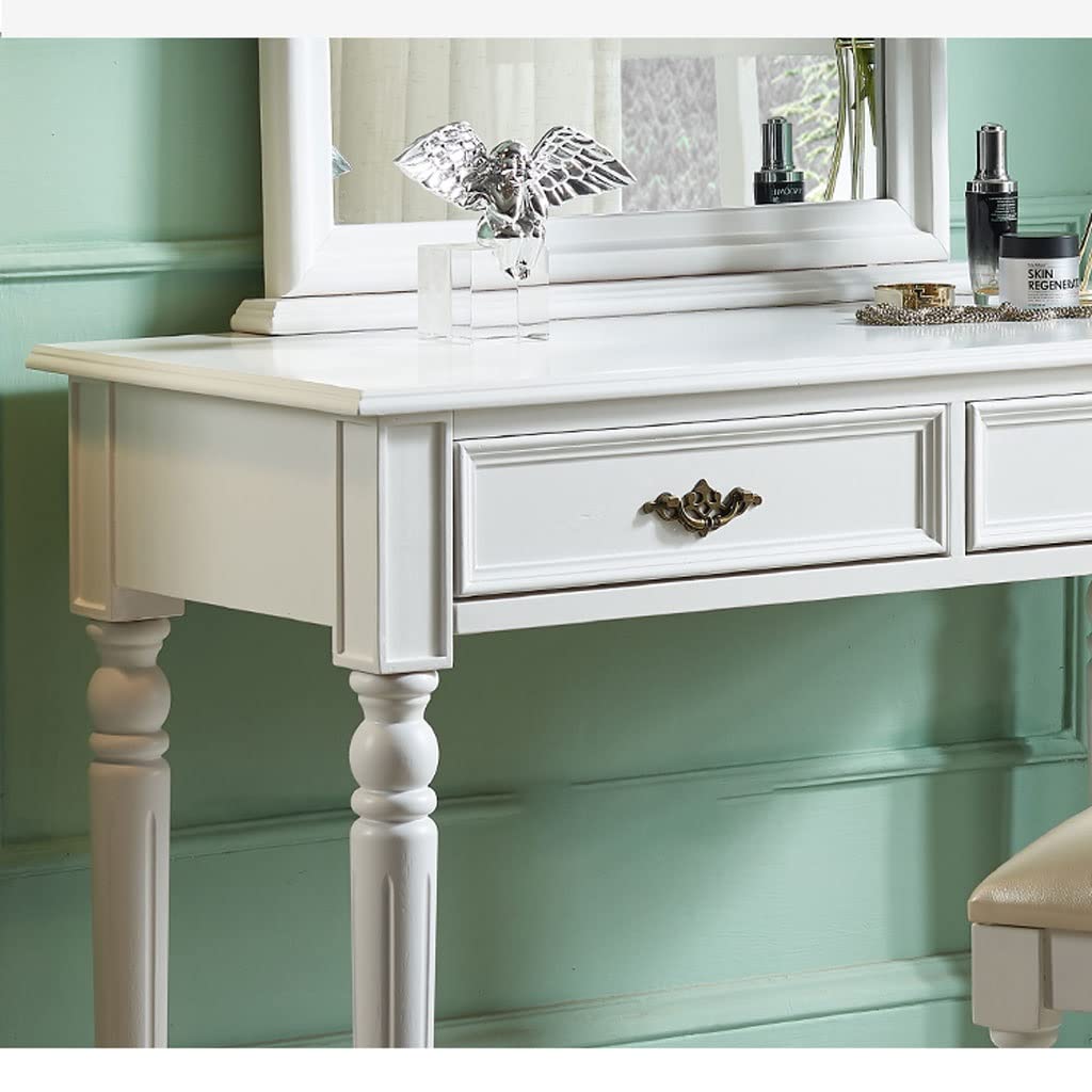 Modern Vanity Bench Set with Storage - Minimalist Makeup Desk for Bedroom - Women's Dressing Table (Perfect for Small Spaces & Daily Beauty Routine)