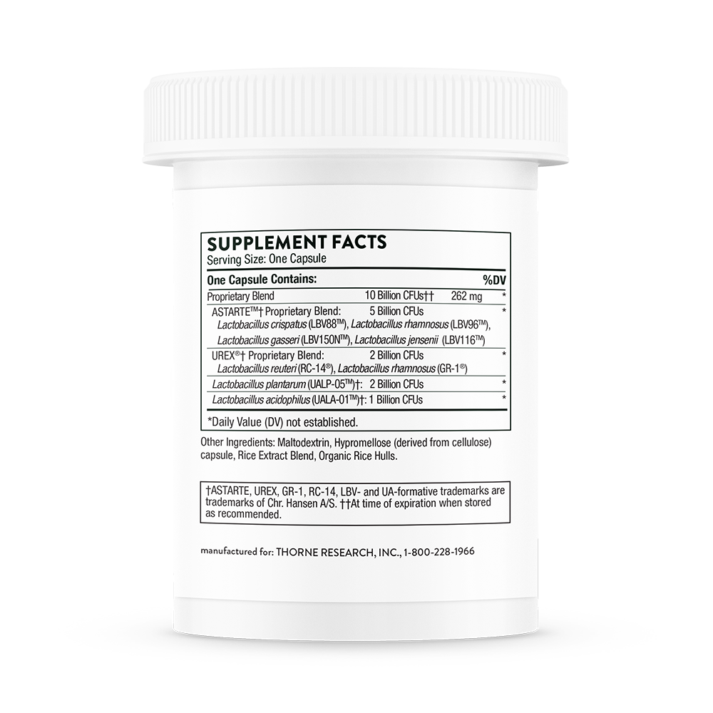 Thorne Women's Daily Probiotic (SF817) - 50 Billion CFU, 60 Capsules for Gut Health & Immune Support - Perfect for Digestive Balance & Women's Wellness