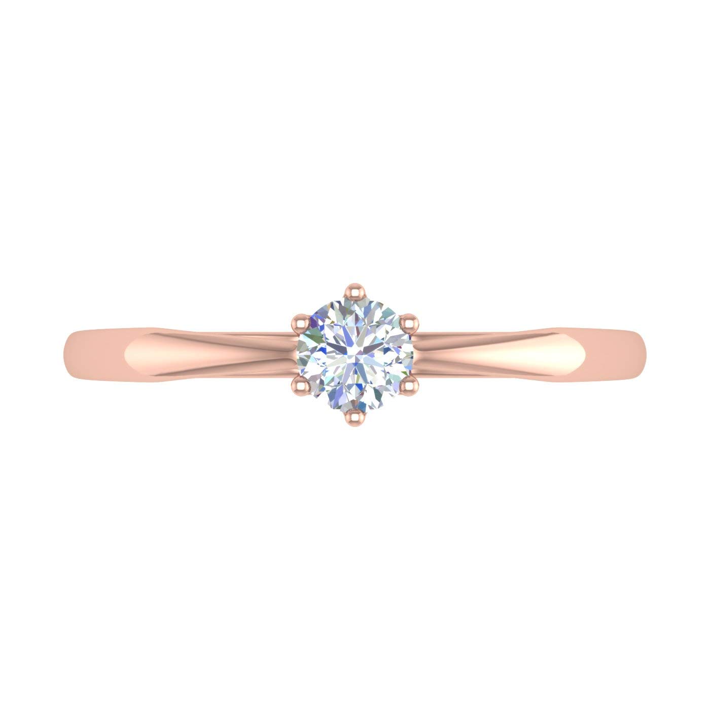 1/4 Carat 6-Prong Solitaire Diamond Engagement Ring in 10K Gold - Perfect for Proposals, Anniversaries & Weddings