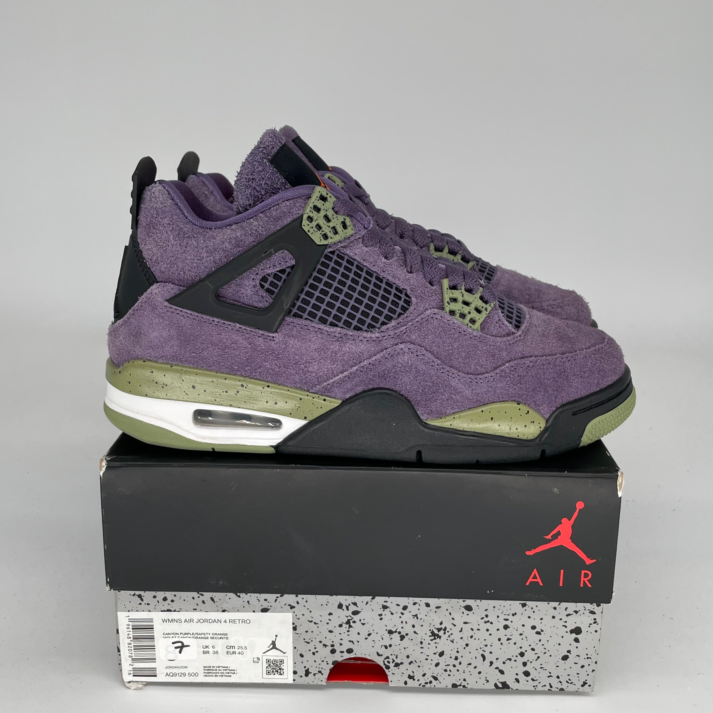 AIR JORDAN 4 CANYON PURPLE Women's Basketball Shoes - Size 7/8.5W (AQ9129-500) | Retro Sneakers for Running, Gym & Streetwear Fashion