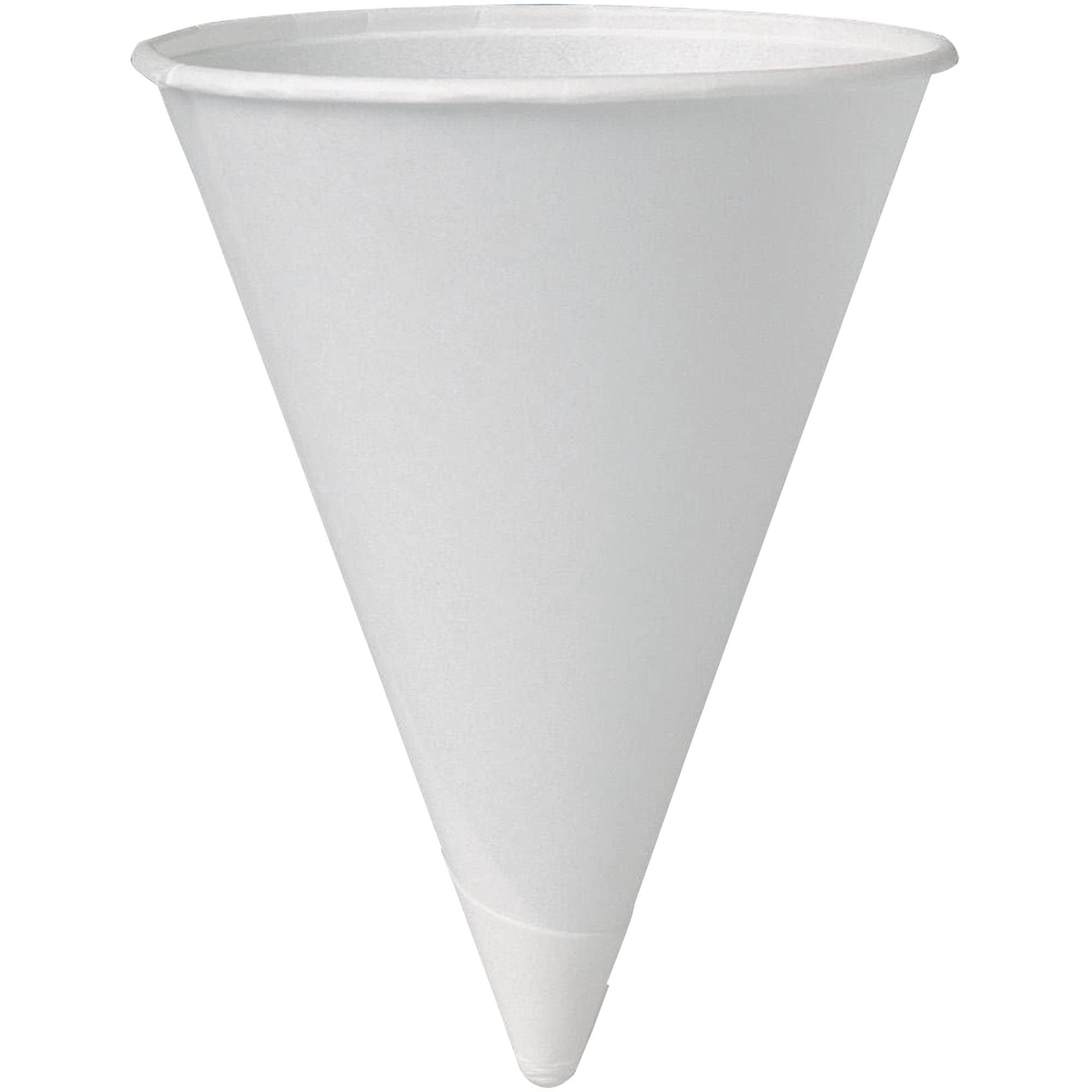 Solo 4BR 200-Pack White Paper Cone Cups - 4 oz Cold Drink Water Cups for Parties, Picnics & Events | Disposable & Eco-Friendly