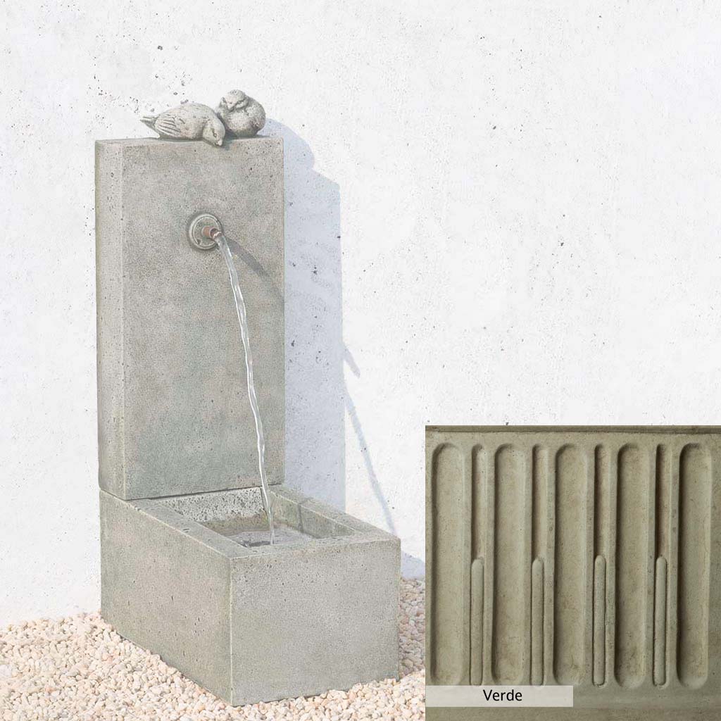 Campania International Bird Element Fountain - Outdoor Garden Decor, Handcrafted Stone Water Feature for Patio, Yard, and Landscape Design | Perfect for Relaxing Garden Ambiance and Bird Attraction