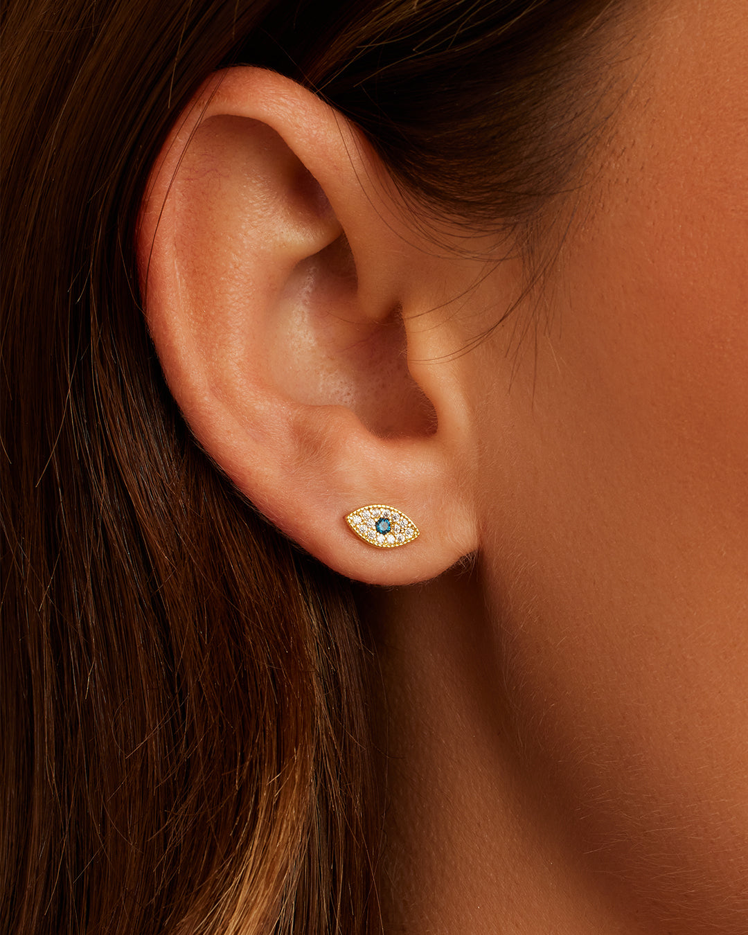 Evil Eye Stud Earrings for Women - Protection Jewelry for Good Luck & Positive Energy - Perfect for Everyday Wear, Gifts & Spiritual Healing