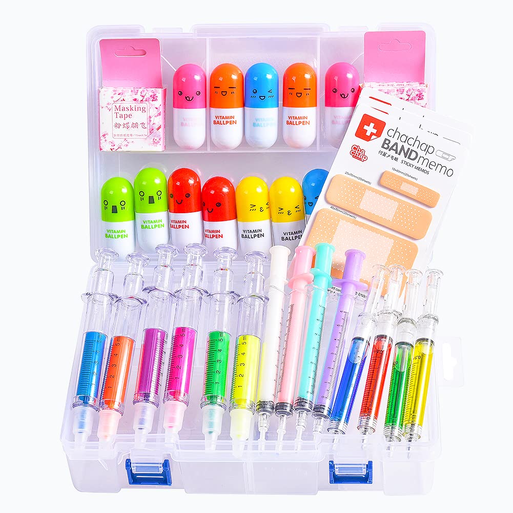 32 Pcs Cute Nurse-Themed Pen Set - Kawaii School & Office Supplies for Nursing Students, Perfect Nurse Gifts for Clinicals, Graduation & Work - Fun Writing Tools for Hospitals, Classrooms & Daily Use