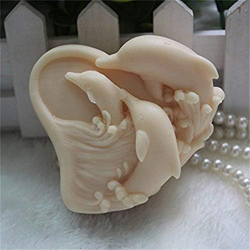 Premium Silicone Dolphin Molds for Soap Making - 3D Dolphin Family Craft Molds DIY Handmade Soap Supplies, Marine Theme Silicone Molds for Candle, Resin, Chocolate & Bath Bombs - Perfect for DIY Gifts & Home Decor