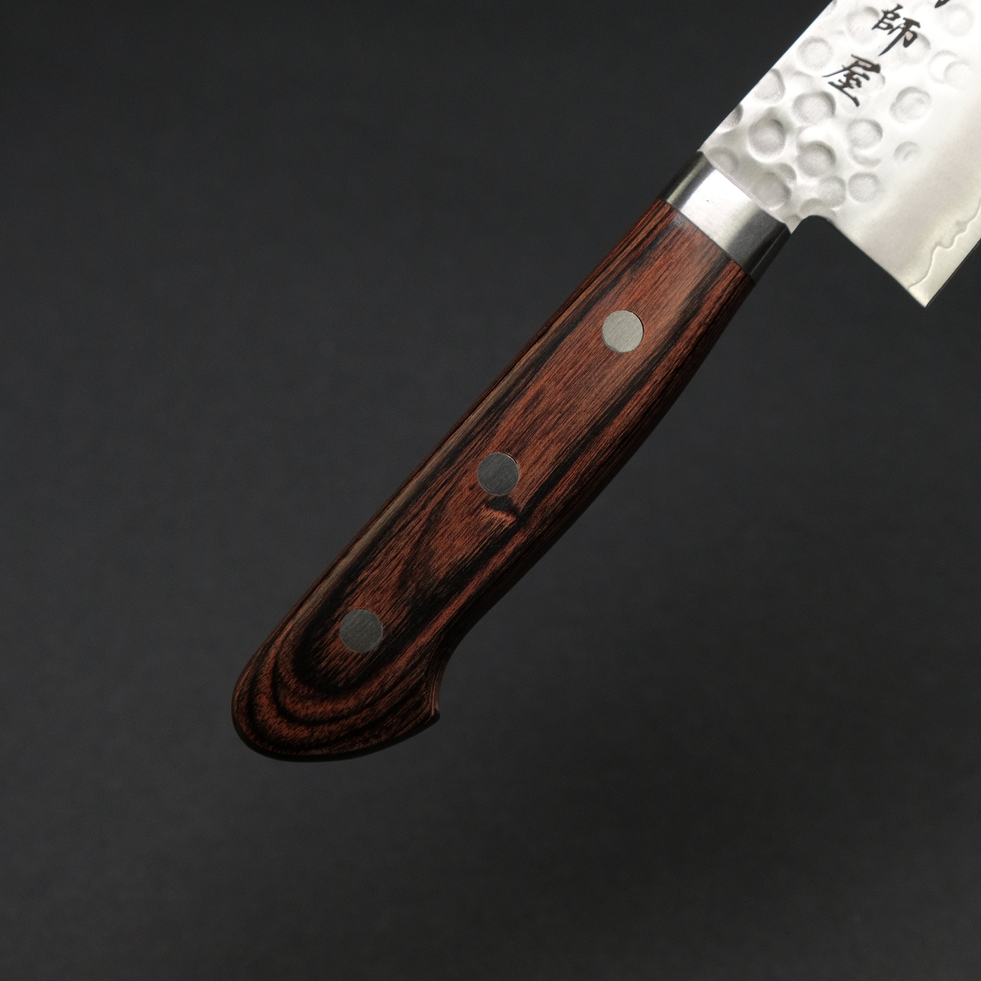 Premium Hitohira Imojiya HG Tsuchime Japanese Knife Set - 135mm Petty & 210mm Gyuto Chef Knives - High Carbon Steel Blade for Sushi, Meat Cutting & Professional Kitchen Use