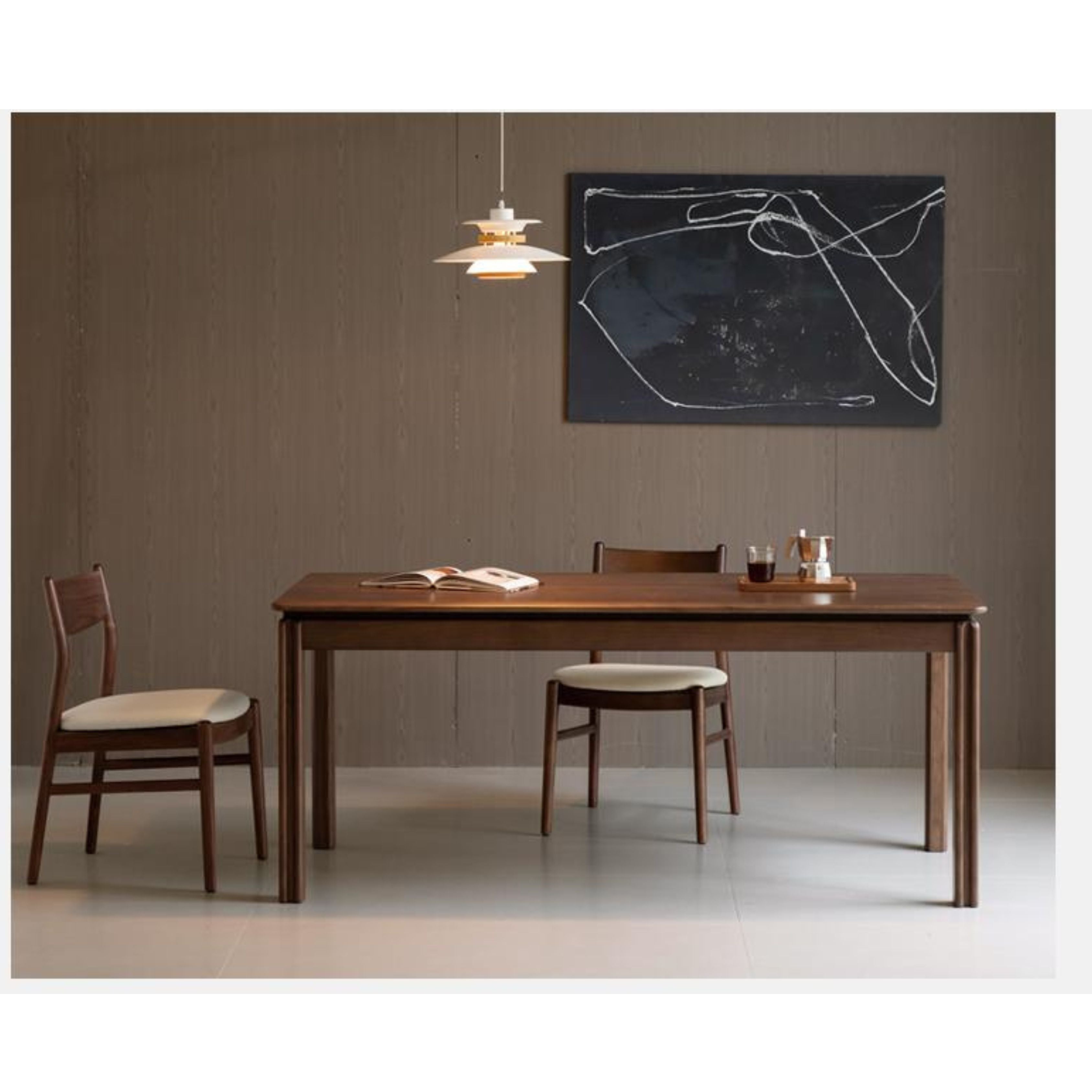 Solid Oak Wood Dining Table - Light Luxury Modern Design for Dining Room, Kitchen, or Open Space - Perfect for Family Gatherings & Dinner Parties