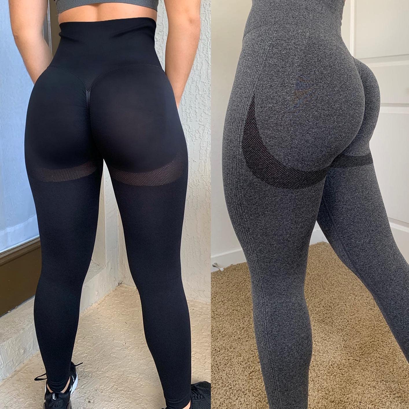 SEASUM High Waisted Seamless Leggings for Women - Smile Contour Yoga Pants, Workout Tights, Gym & Running - Perfect for Yoga, Pilates, Fitness & Everyday Wear