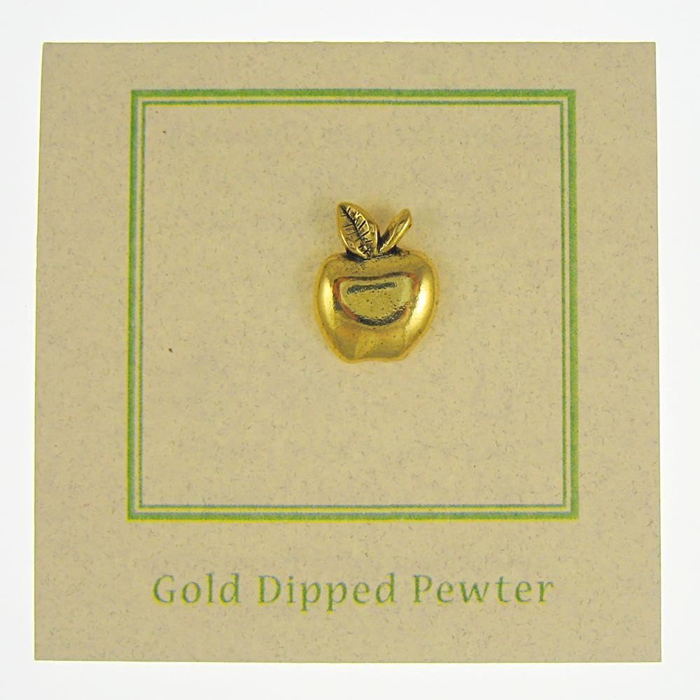 Jim Clift Design Apple Gold Lapel Pin - Elegant & Stylish Accessory for Suits, Blazers, and Formal Occasions