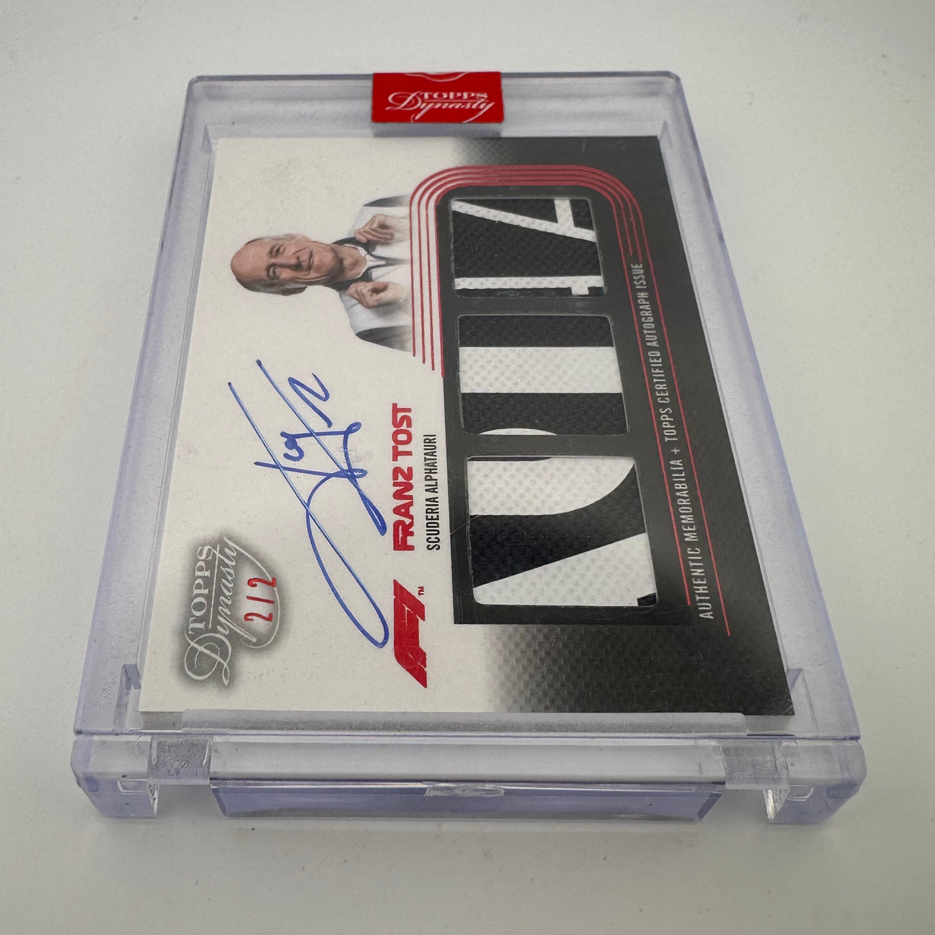 2022 Dynasty Triple Relic Autograph #SDTRA FTI - Franz Tost Signed Collectible Card for Racing Fans & Memorabilia Collectors - Perfect for Display, Trading, and Sports Memorabilia Collections
