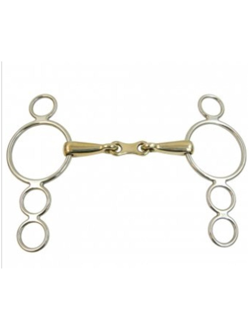 Premium German Silver Continental Solid French Link Gag Bit for Horse Training - Perfect for Dressage, Show Jumping & Western Riding