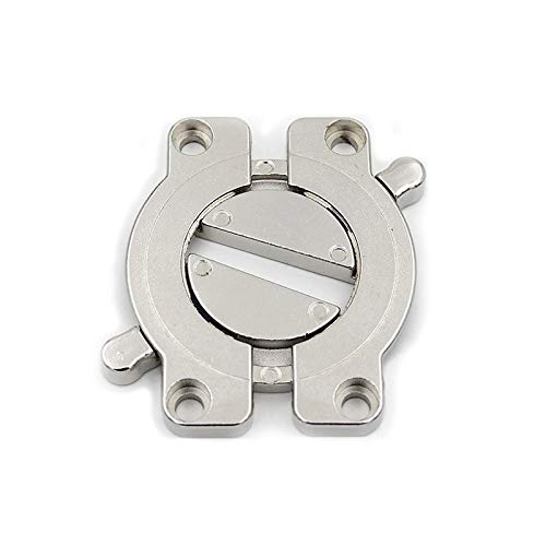 2 Sets Cabinet Hinges - Zinc Alloy Silver Table Top Connectors for Desk, Dining Table & Bench Panel (Perfect for Kitchen Cabinets, Office Furniture & DIY Projects)
