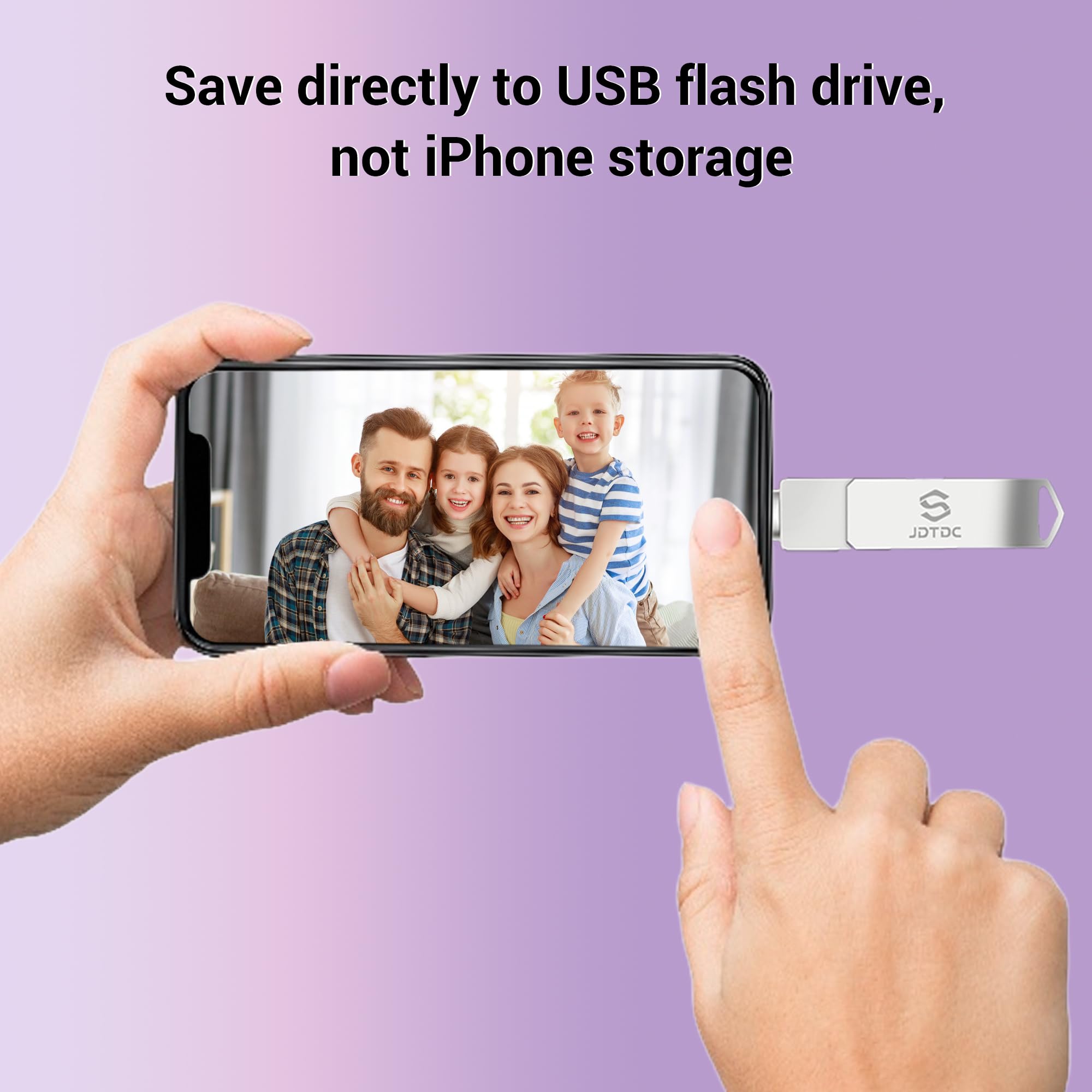 MFi Certified 256GB iPhone USB Flash Drive - External Storage for iPhone & iPad - Photo Stick for Backing Up Photos, Videos & Files - Perfect for Travel, Work & School Data Transfer