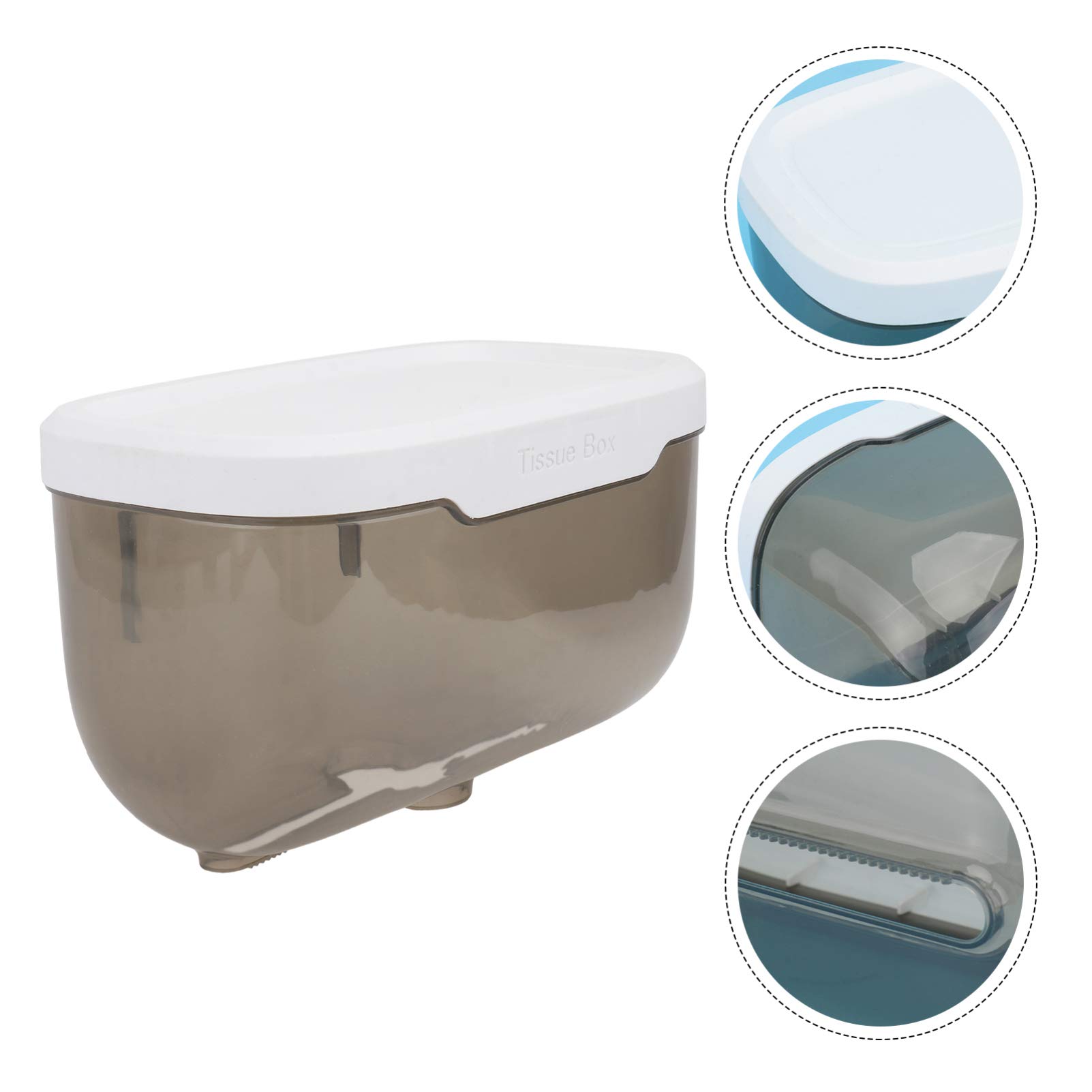 Cabilock 1-Piece Wall Mount Paper Towel Holder - Waterproof No Drill Shower Tissue Box & Napkin Dispenser for Bathroom, Kitchen, Office (Plastic, Punch-Free Installation) - Perfect for Organizing Facial Towels, Toilet Paper Rolls & Household Essentials