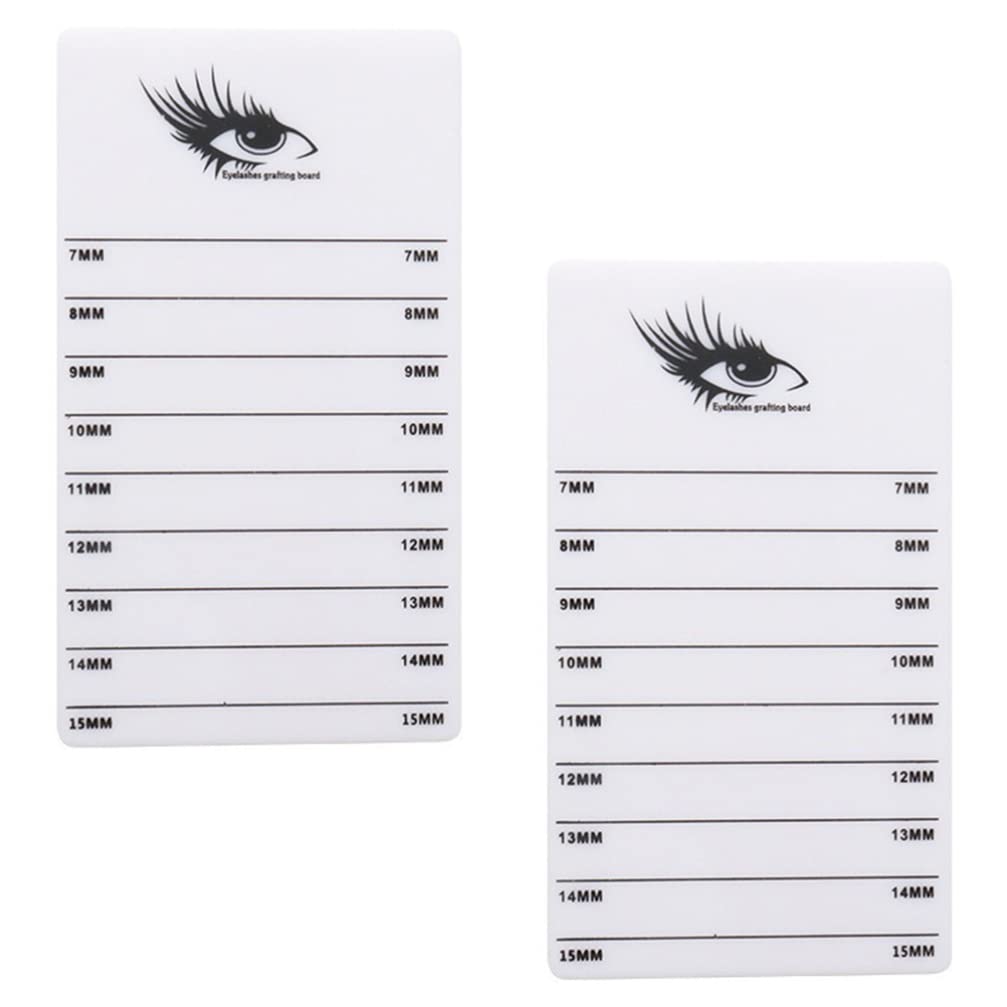 Beaupretty 2 Pcs False Eyelash Scale Plate - Professional Eyelash Extension Stand & Display Board for Lash Artists - Double Row Lash Grafting Tool for Salon & Home Use - Perfect for Eyelash Extension Practice & Beauty Salon Supplies