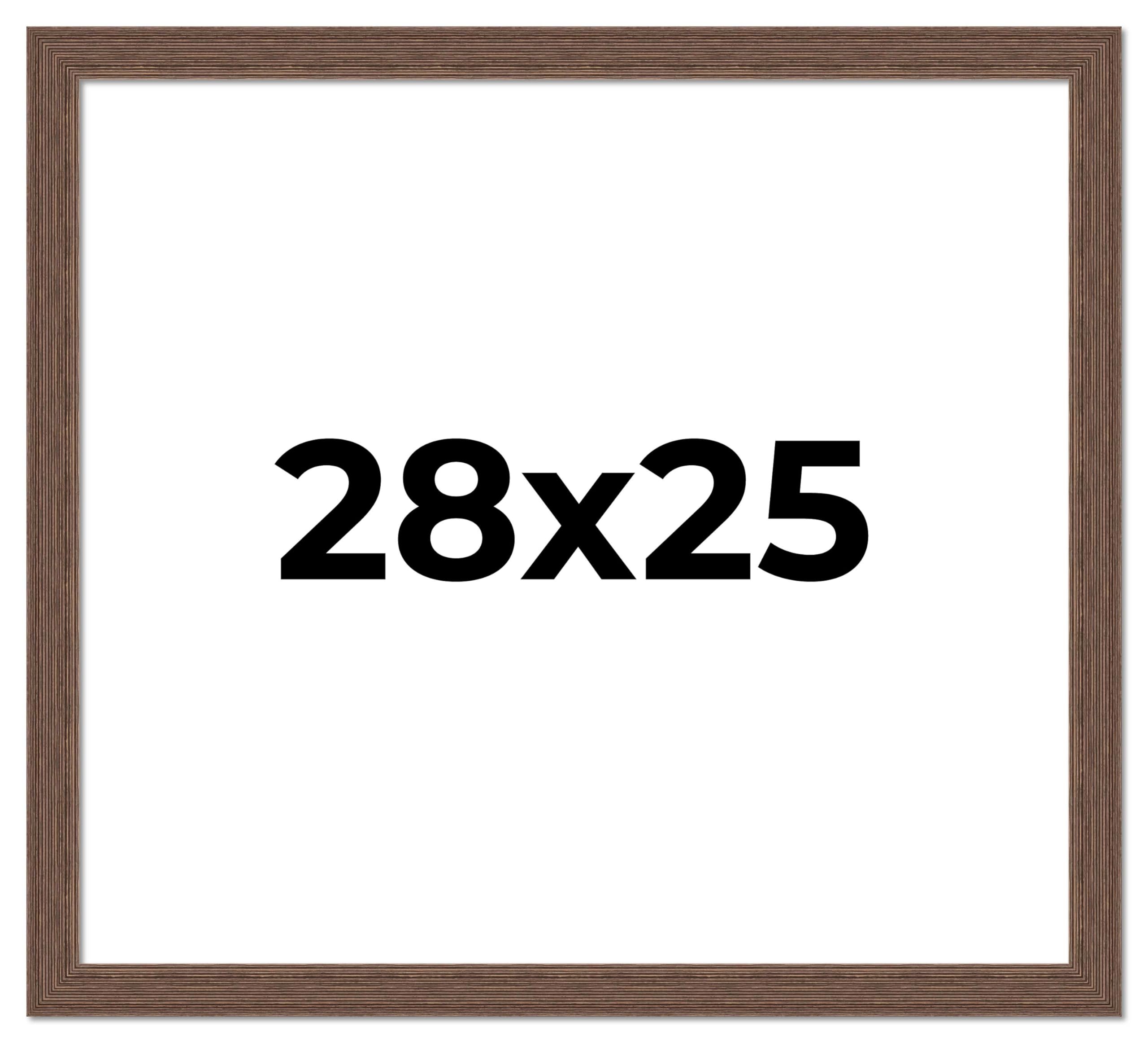 28x25 Inch Brown Distressed Barnwood Picture Frame - Rustic Farmhouse Photo Frame with UV Acrylic Shatter Guard & Acid-Free Backing | Perfect for Wall Decor, Wedding Photos, Family Portraits, and Farmhouse Style Home Décor