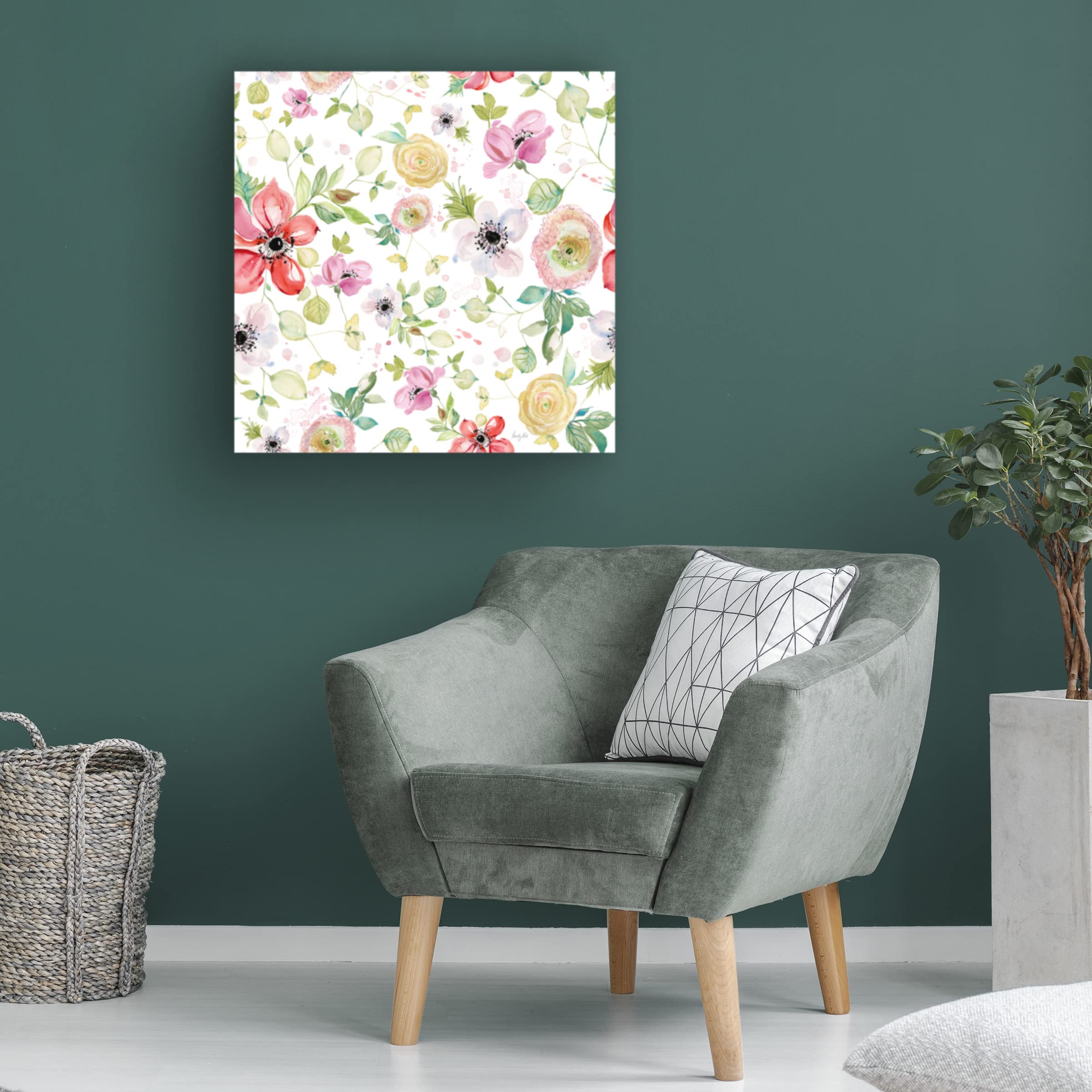 Trademark Fine Art 'Lake Sketches Pattern IIIB' Canvas Wall Art by Daphne Brissonnet - Modern Landscape Painting for Living Room, Bedroom & Office Decor