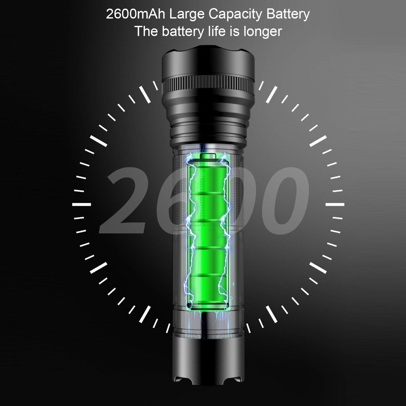 Rechargeable Waterproof LED Flashlight with 1080P HD Action Camera & Compass - Tactical Torch for Helmet Mounting, Biking, Camping & Outdoor Adventures - Perfect for Night Hiking, Emergency Situations & Survival Gear