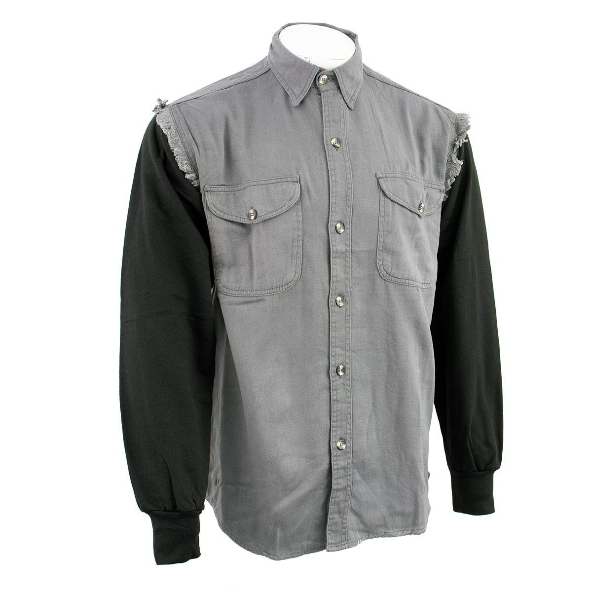 NexGen DM4444 Men's Slim Fit Long Sleeve Button Down Shirt - Grey & Black Plaid Business Casual Dress Shirt for Office, Date Night & Formal Events