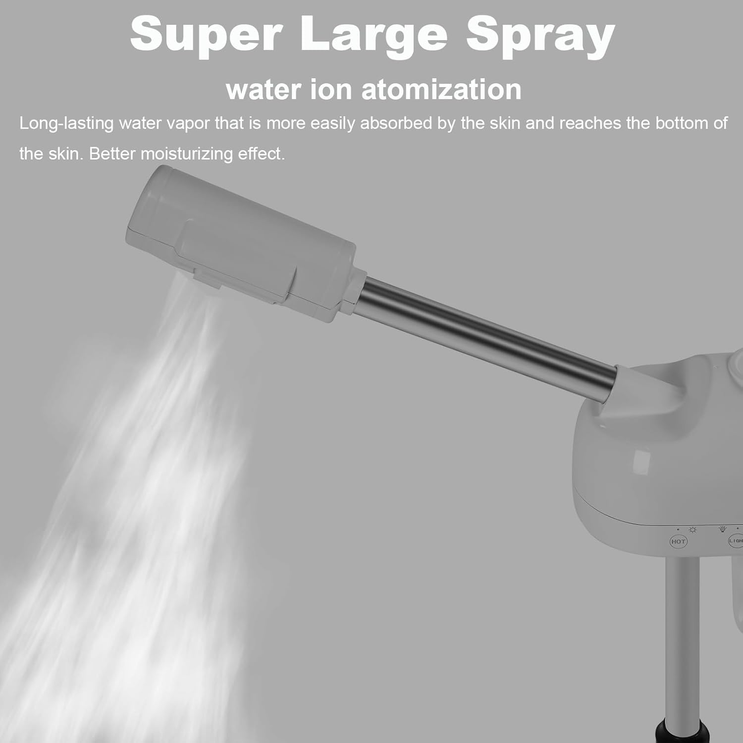 Professional Facial Steamer with Hot Mist Function - Adjustable Height & 360° Rotatable Nozzle - Portable Beauty Device for Home & Salon Spa - Perfect for Skin Hydration, Deep Cleansing & Relaxation Therapy