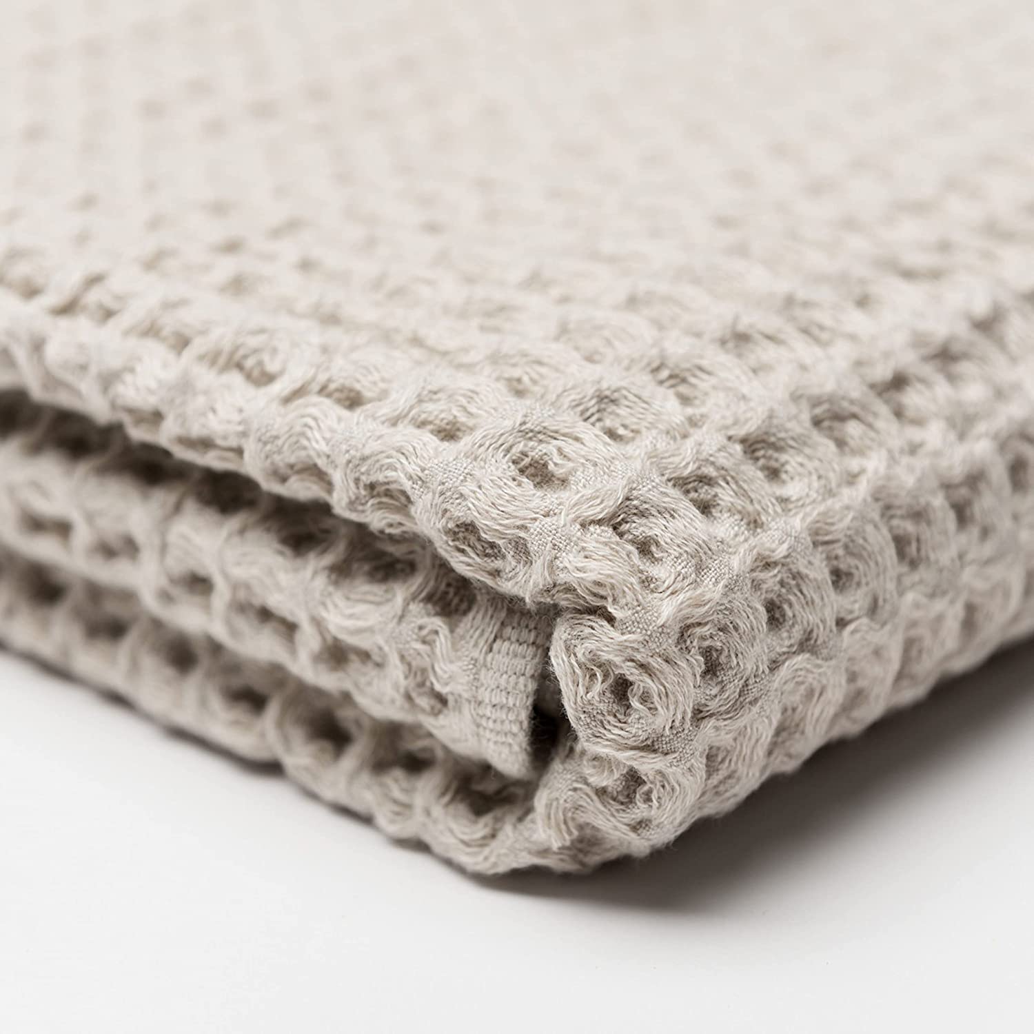 Premium Silver Infused Waffle Weave Towel - 100% USA Grown Supima Cotton, Ultra Absorbent & Quick Drying - Luxury Spa & Bath Towel for Home & Travel (Dune Brown) - Perfect for Showers, Beach & Gym