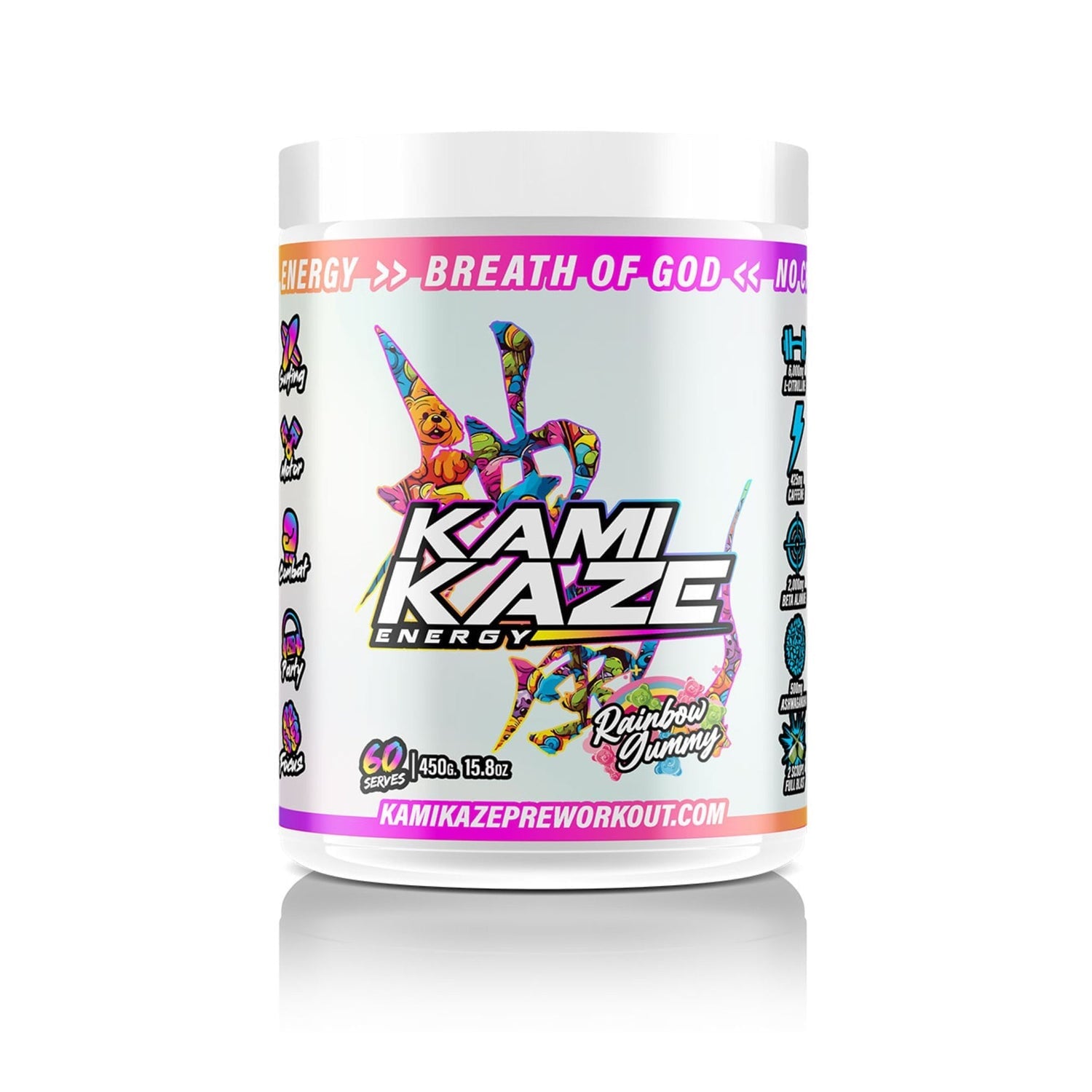 Best Kamikaze Pre-Workout Supplement for Athletes - Energy Booster & Performance Enhancer for Gym, Running & Sports Training