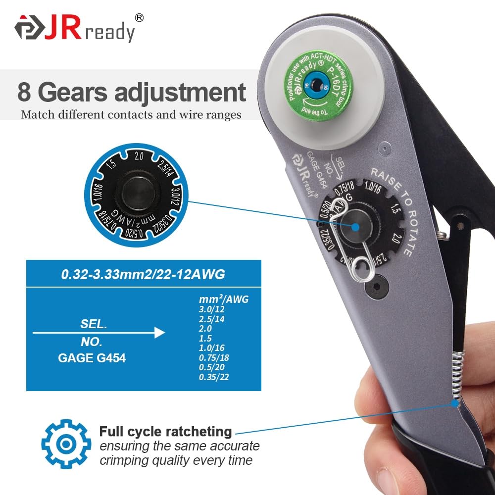 JRready DW5011 Deutsch Connector Kit - 2/3/4/6 Pin DT Connectors with 16# Solid Contacts (16-20 AWG) | Includes Deutsch Crimp Tool & Pin Removal Tool | Waterproof Automotive Electrical Connectors for Car, Truck, Marine & Off-Road Vehicle Wiring