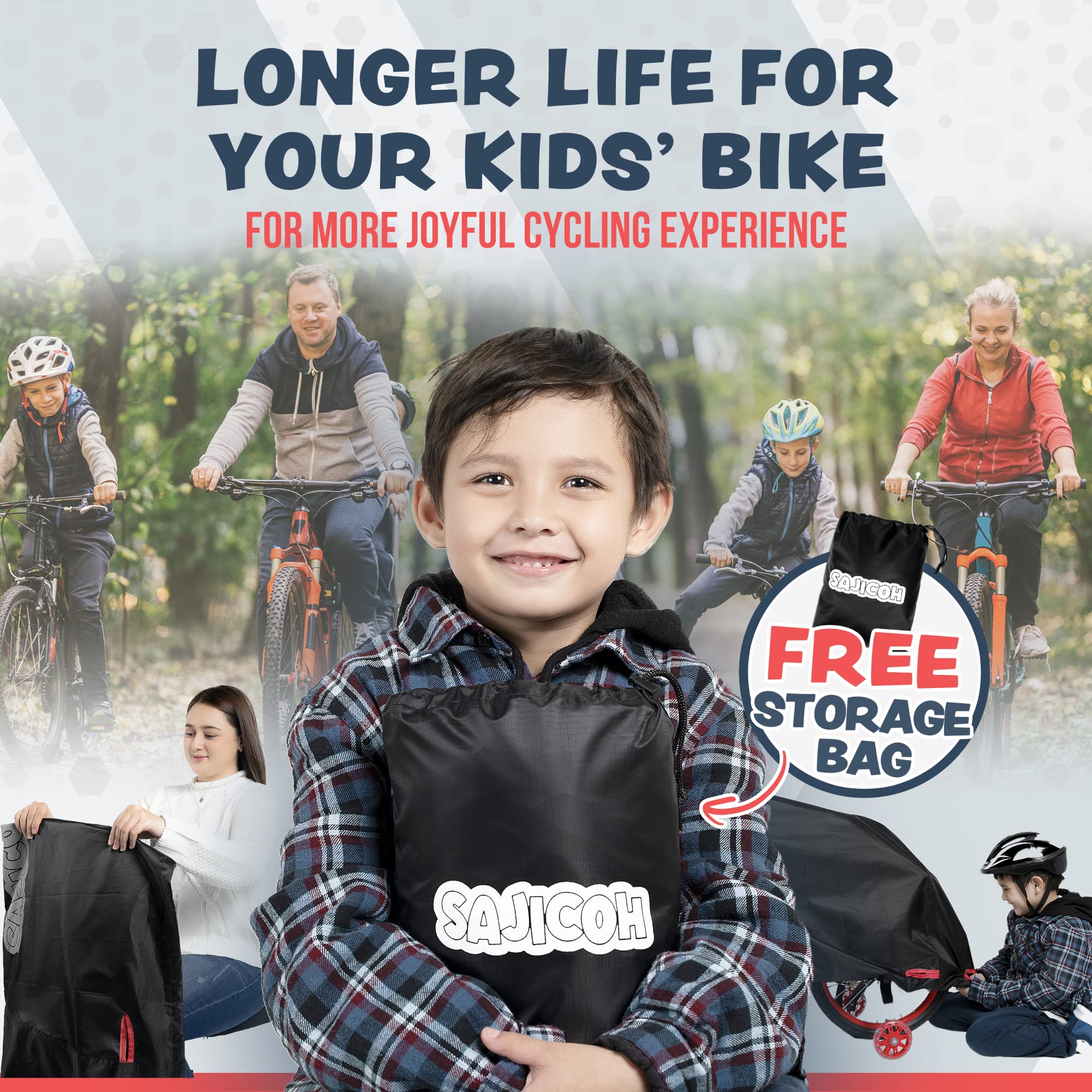 Waterproof Kids Bike Cover for 12