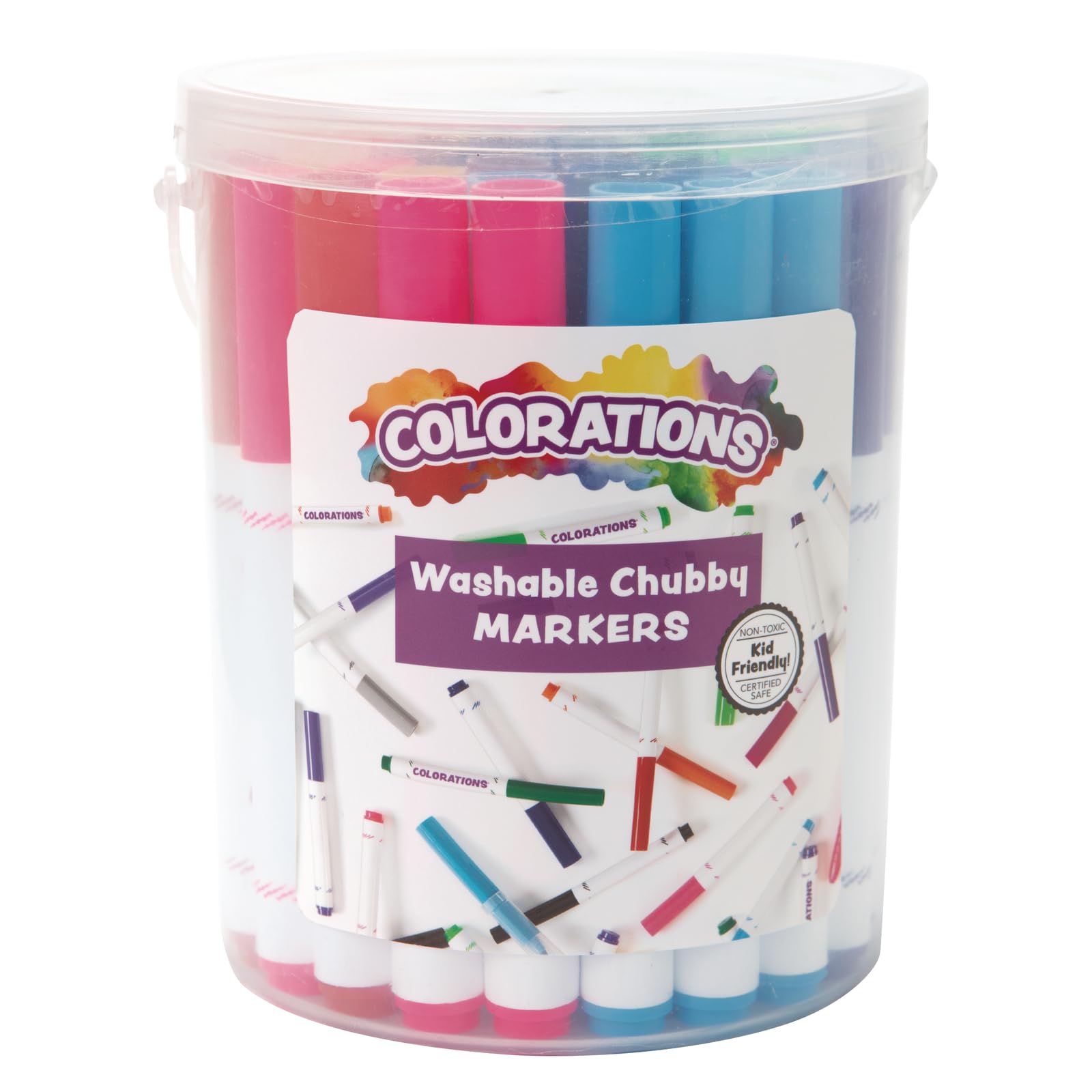Colorations CHUBBKT Chubby Markers Set of 44 - 11 Vibrant Colors for Kids Art Projects, Classroom Drawing & Craft Supplies | Perfect for Coloring Books, Posters, School Activities & DIY Crafts