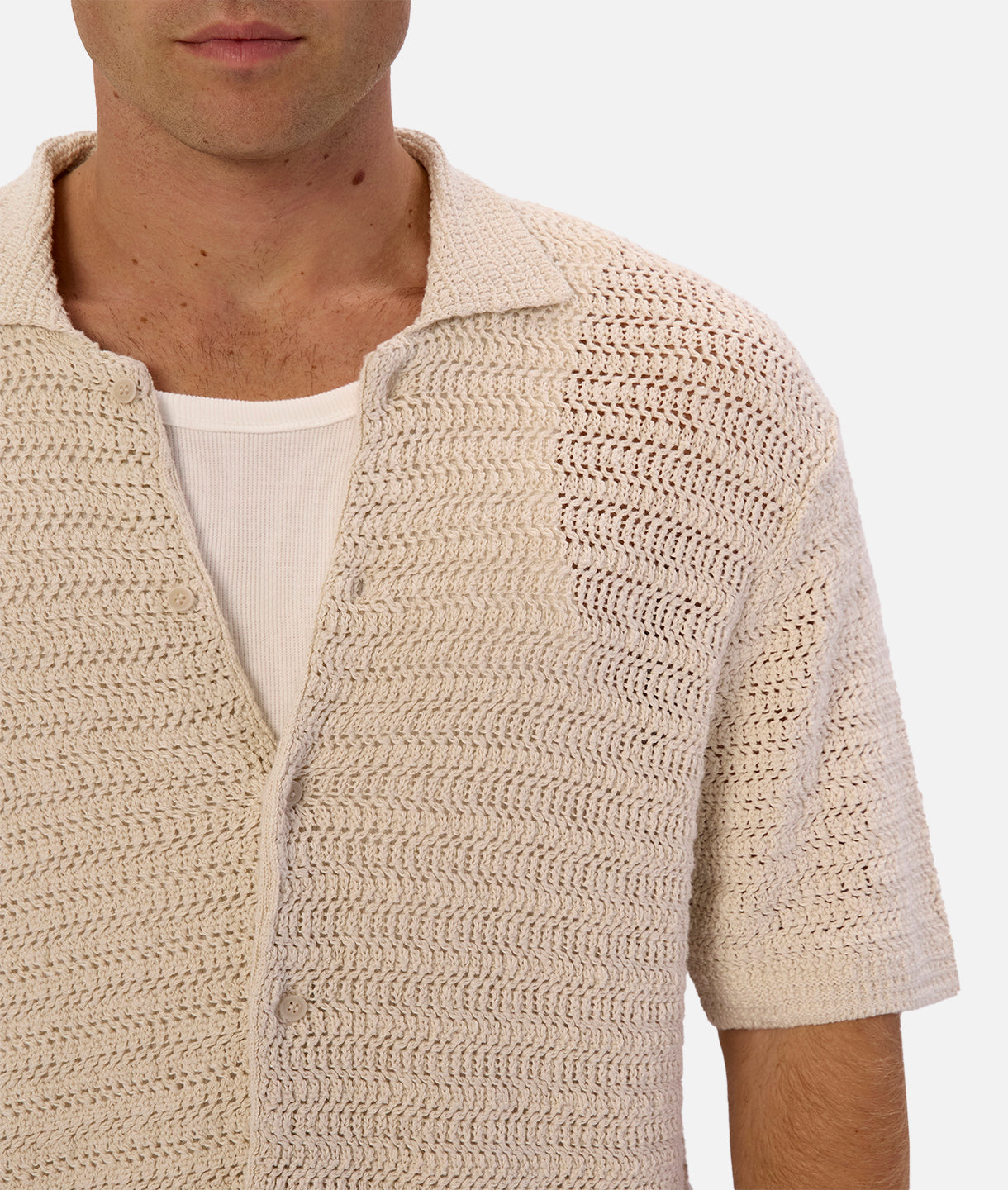 Premium Marques Short Sleeve Shirt in Oat - Breathable Cotton Casual Wear for Men, Perfect for Summer Outings & Office Casual Fridays