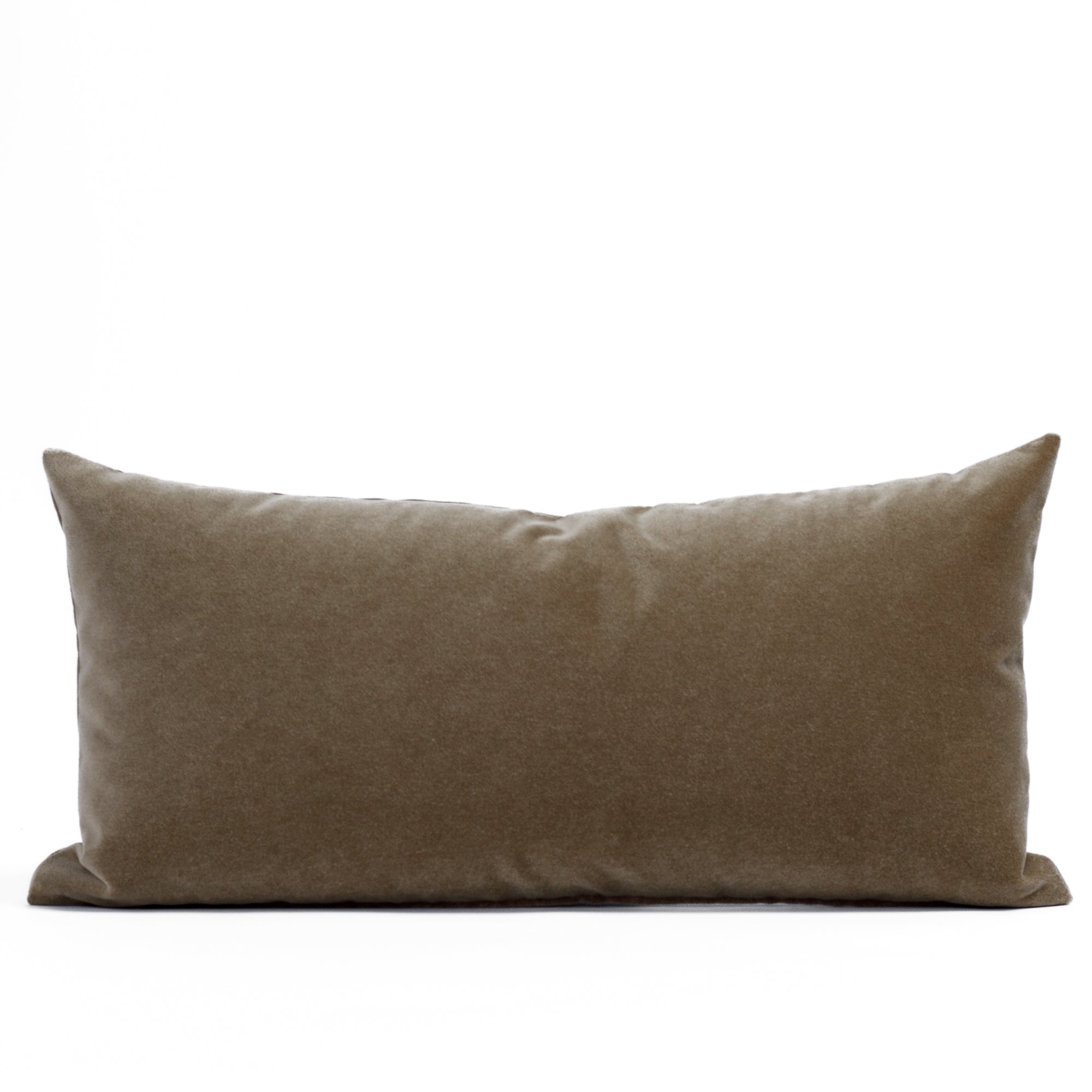 Valentina Velvet 12x24 Lumbar Pillow in Toffee - Soft Support for Sofa, Bed & Office Chair - Perfect for Living Room Decor and Back Pain Relief