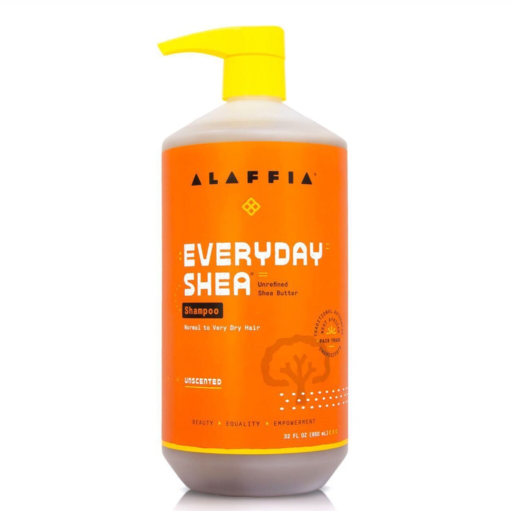 Alaffia Everyday Shea Shampoo - Unscented, Natural & Organic for All Hair Types - Gentle Daily Cleansing for Dry, Damaged & Sensitive Scalp - Perfect for Home & Travel Use