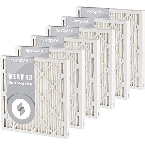 SpiroPure 15x23x2 MERV 13 Pleated Air Filters - 6 Pack - High Efficiency HVAC Furnace AC Filters - Made in USA - Perfect for Home, Office & Commercial Use