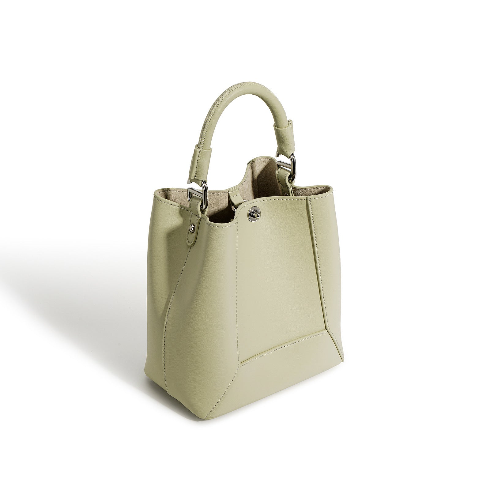 Genuine Leather Tote Bag for Women - Stylish Shoulder Bag & Crossbody Purse with Detachable Strap - Versatile Bucket Bag for Work, Travel & Everyday Use