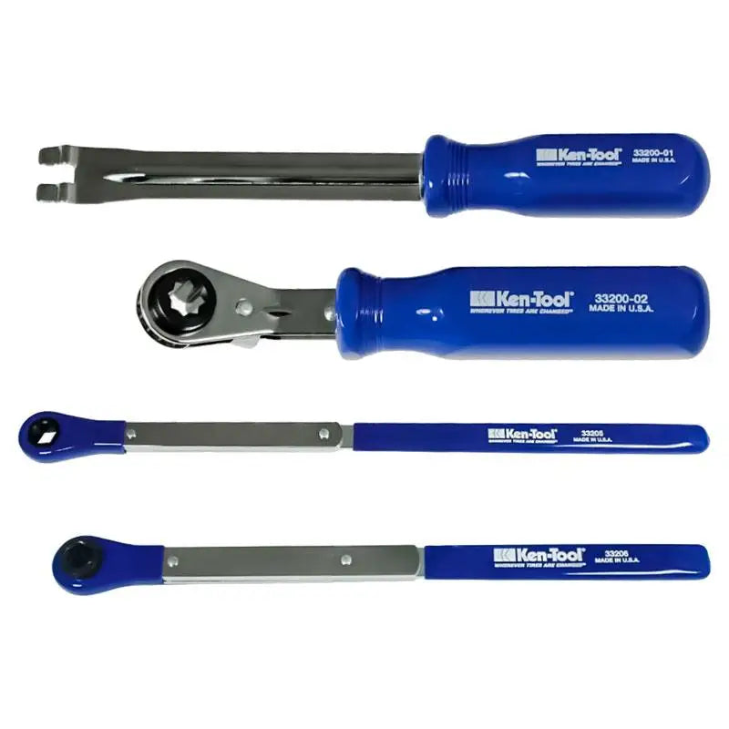 Ken Tool 33210 Slack Adjuster Full Set (4 pcs) - Heavy Duty Truck Brake Adjuster Kit for Semi Trucks & Trailers - Perfect for Commercial Vehicle Maintenance & Repair