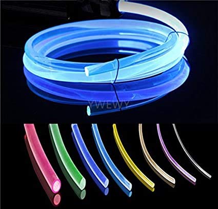 20ft PMMA Plastic Optic Fiber Side Glow Cable for LED Light Source (0.55in Diameter) - Perfect for Home Decoration, Party Lighting, and DIY Projects