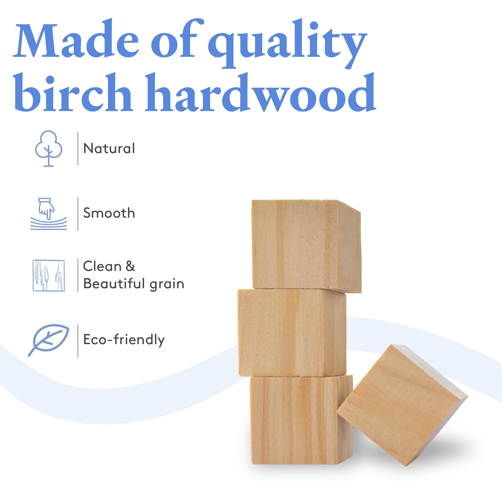 **2-inch DIY Wood Cubes - Pack of 12 Small Unfinished Wooden Blocks for Baby Showers, Crafts, STEM Learning, Building & DIY Dice - Natural Wooden Toy by Woodpeckers - Perfect for Baby Gifts, Educational Play & Home Decor**