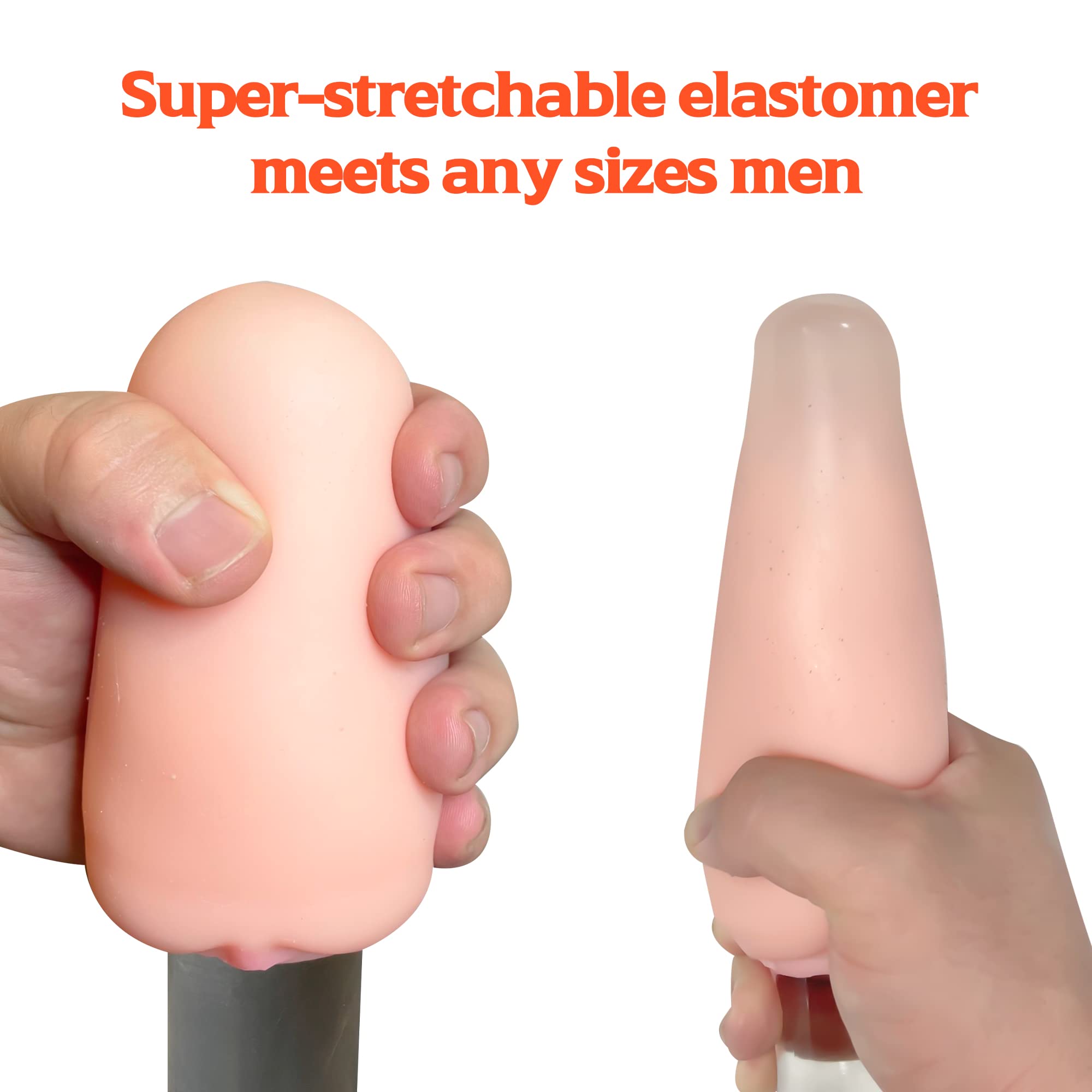 Realistic 3D Textured Male Masturbator Egg - Portable Pocket Pussy Stroker with Ultra Soft Stretchy Material for Pleasure | Discreet Adult Sex Toy for Men | Perfect for Travel, Solo Play & Stress Relief