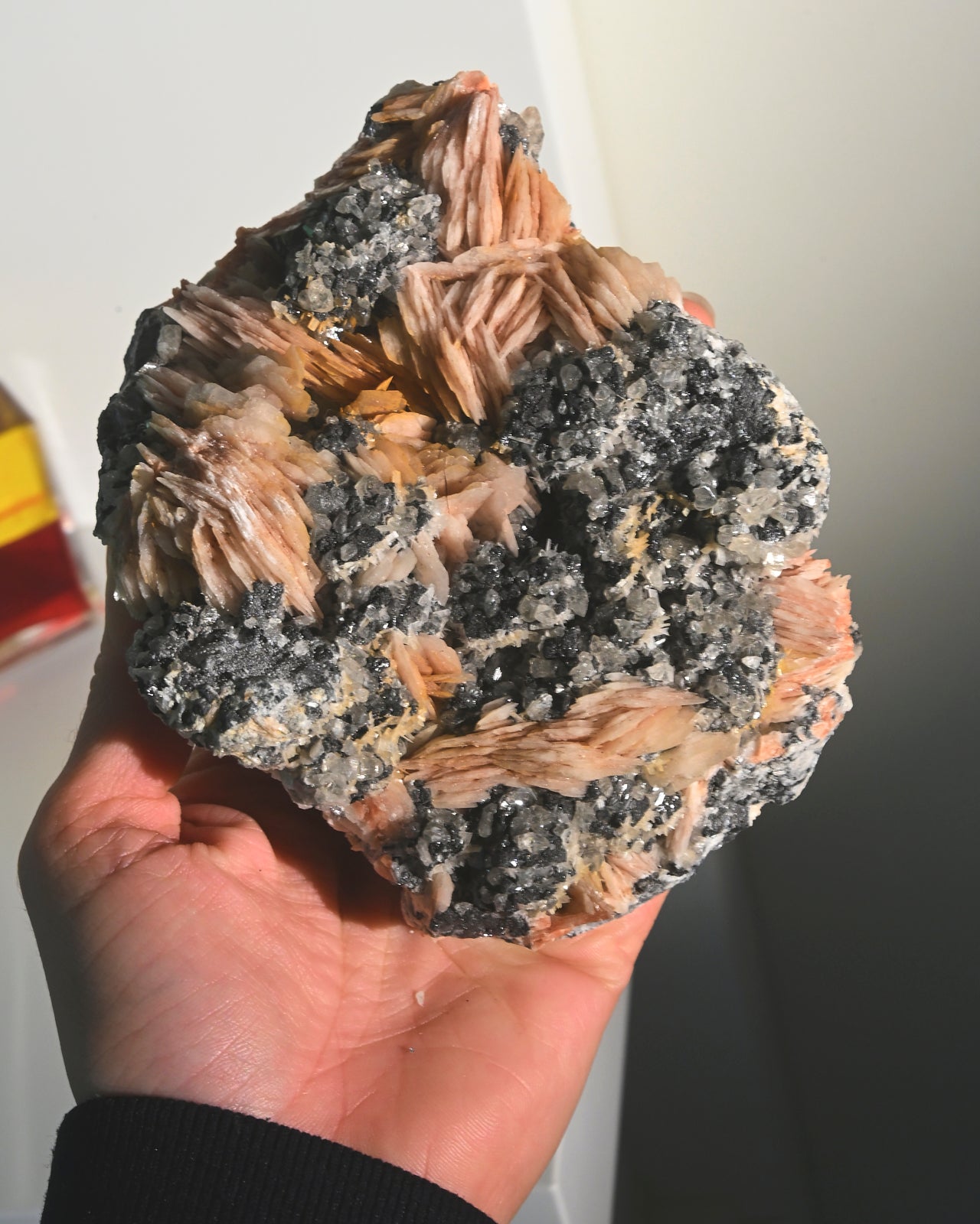 Natural Barite, Galena & Quartz Crystal Cluster - Mineral Specimen for Collectors, Healing & Home Decor