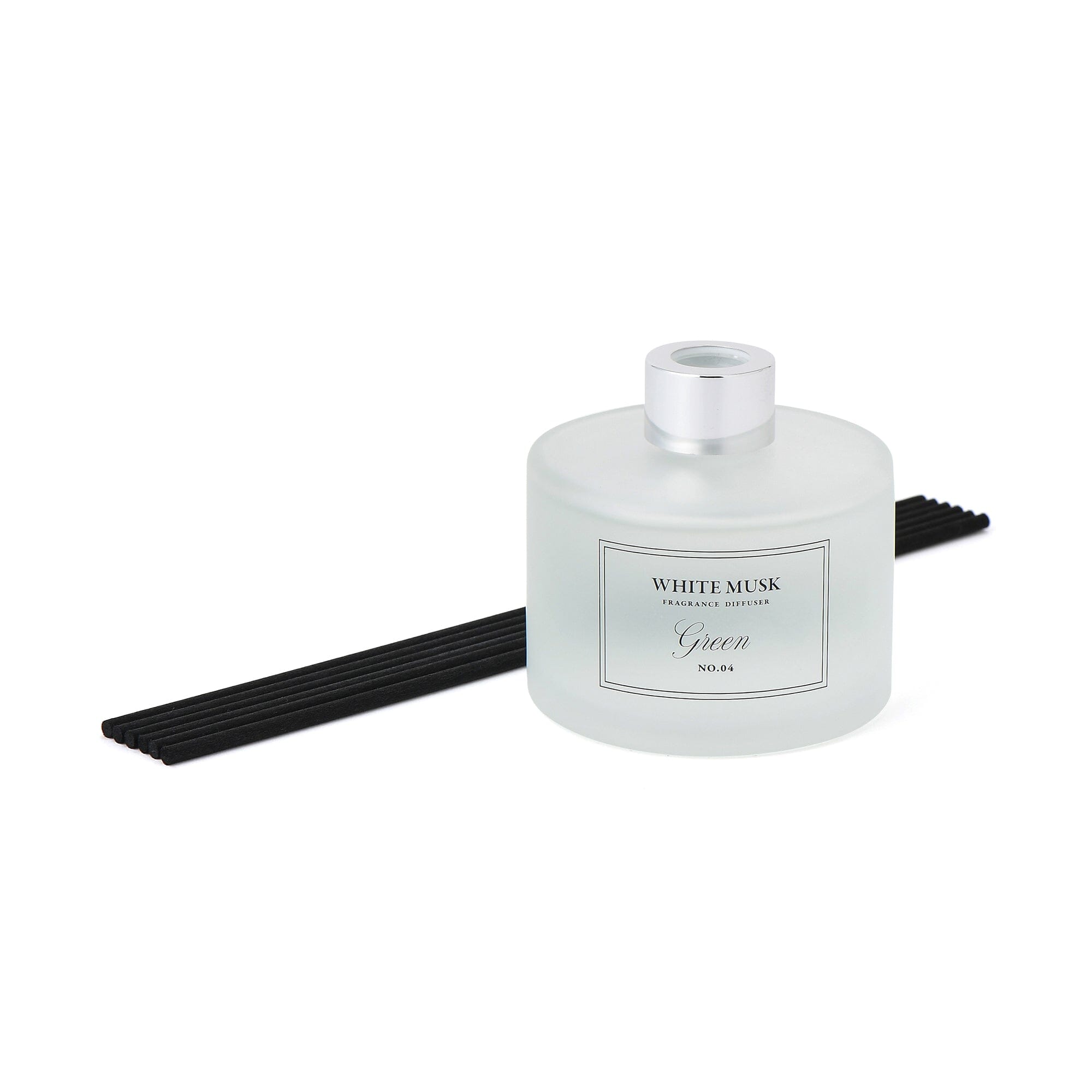 Classic White Musk Green Flower Diffuser - Aromatherapy Essential Oil Reed Diffuser for Home, Office, Spa & Relaxation - Long-Lasting Fragrance for Stress Relief & Mood Enhancement