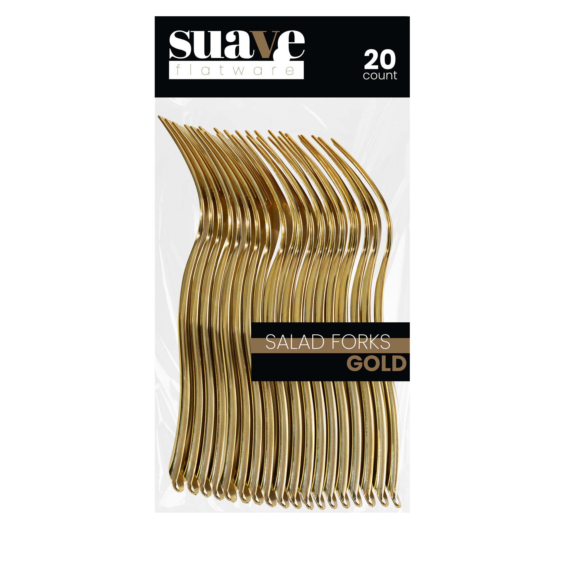Suave Collection Gold Flatware Set - 20 Piece Stainless Steel Cutlery for Dining, Parties & Gifts | Elegant Tableware for Home, Restaurant & Wedding Use