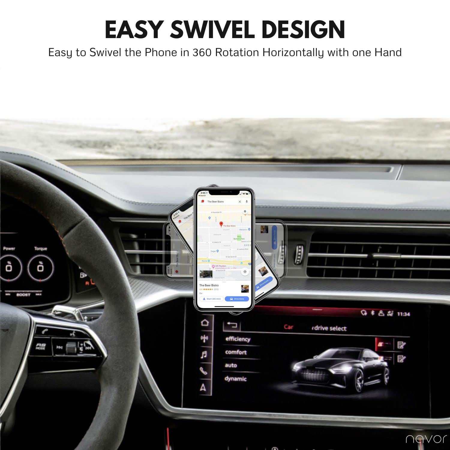 Universal Magnetic Car Phone Mount Holder - Fast Snap Technology for Phones & Mini Tablets | Strong Vent Clip for Secure Driving | Perfect for Commuting, Rideshare & Road Trips