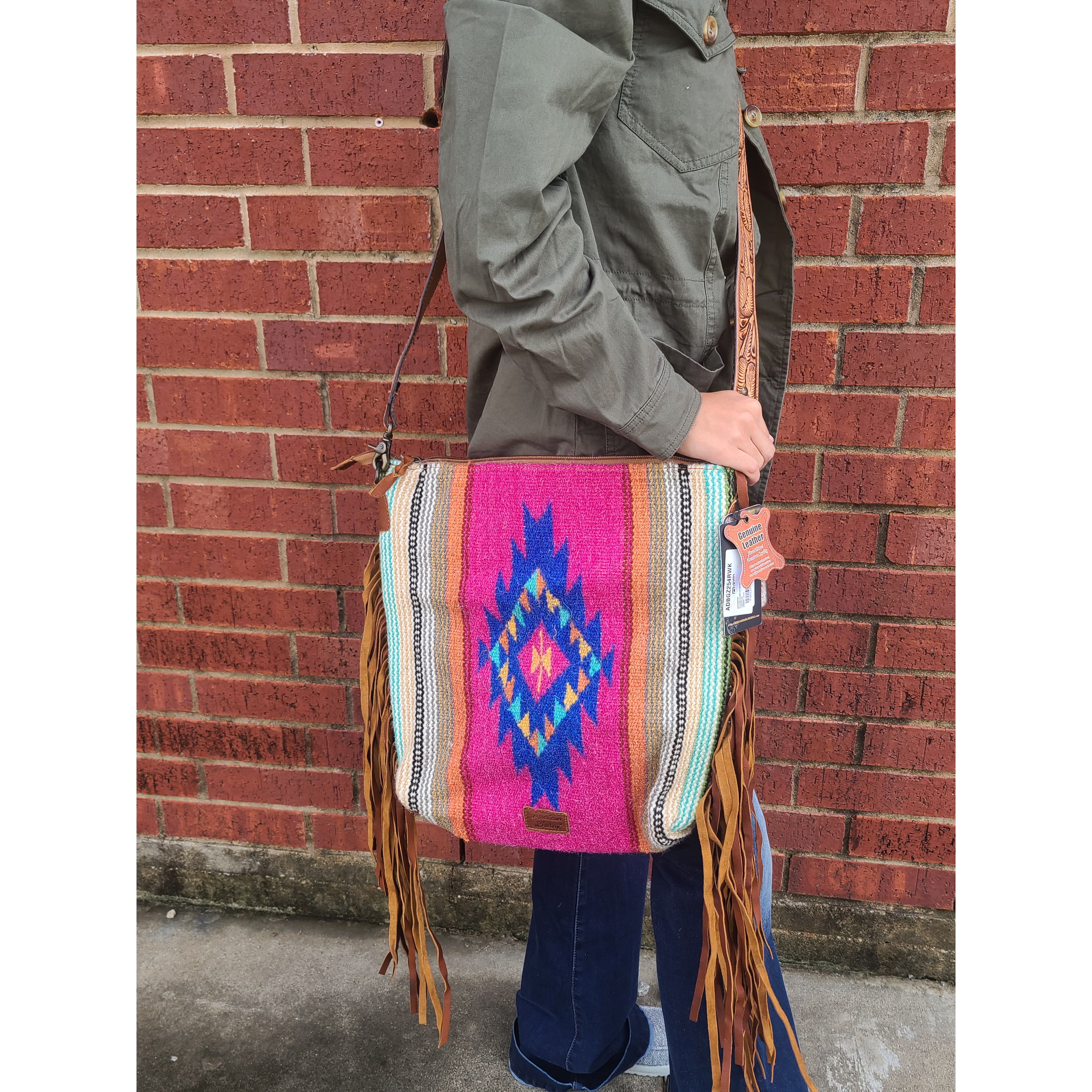American Darling Pink Blanket Cross Body Bag - Soft & Stylish Women's Shoulder Purse for Everyday Use, Travel & Shopping